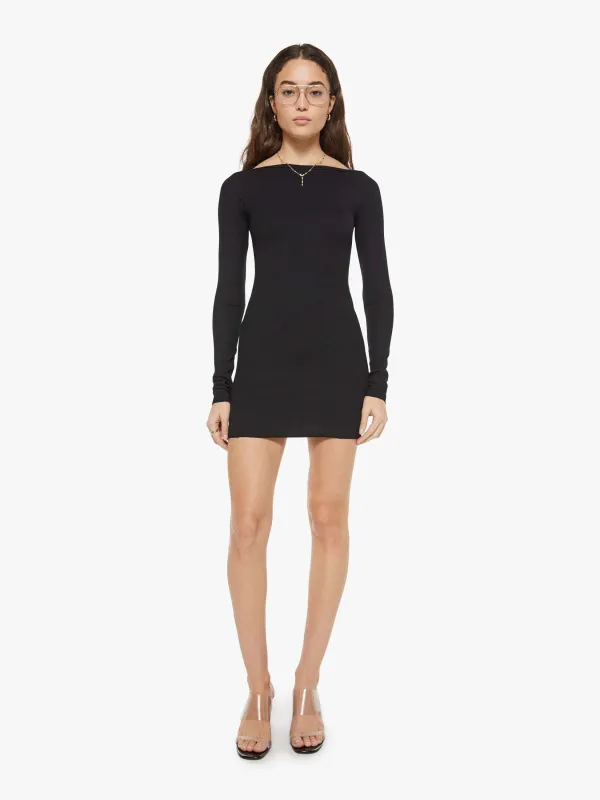 Eterne L/S Boatneck Mini Dress - Black sold by MOTHER