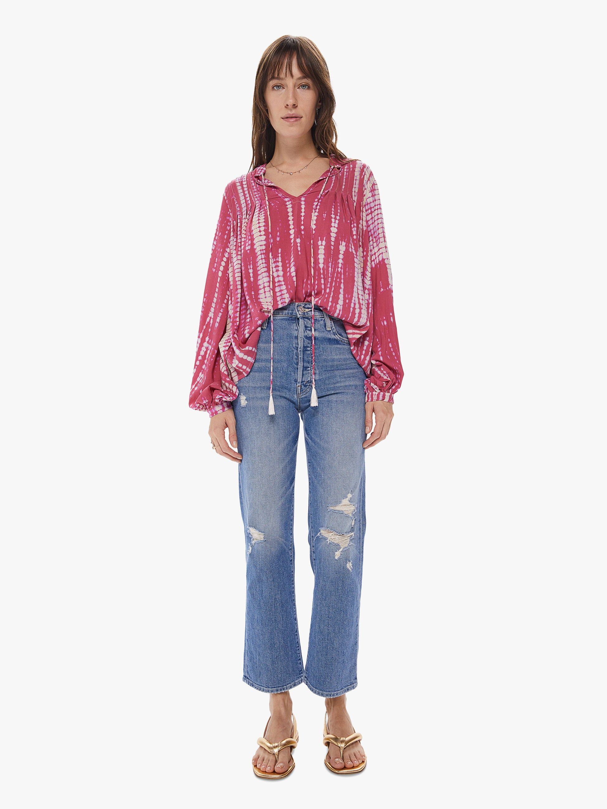 Natalie Martin Lizzy Shirt - Tie Dye Pink sold by MOTHER product image thumbnail 5