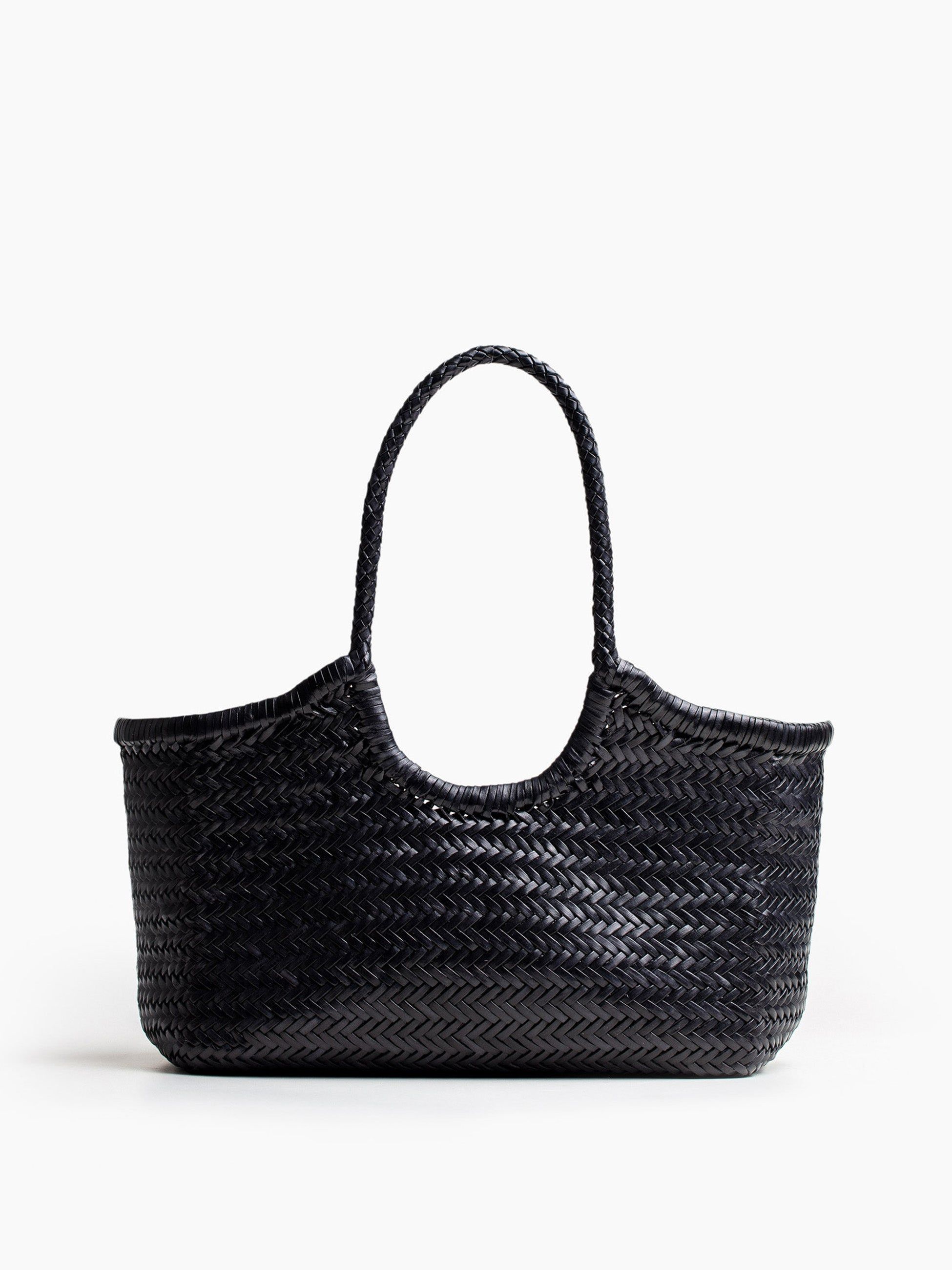 Basket Case Kerala Leather Carryall - Black sold by MOTHER