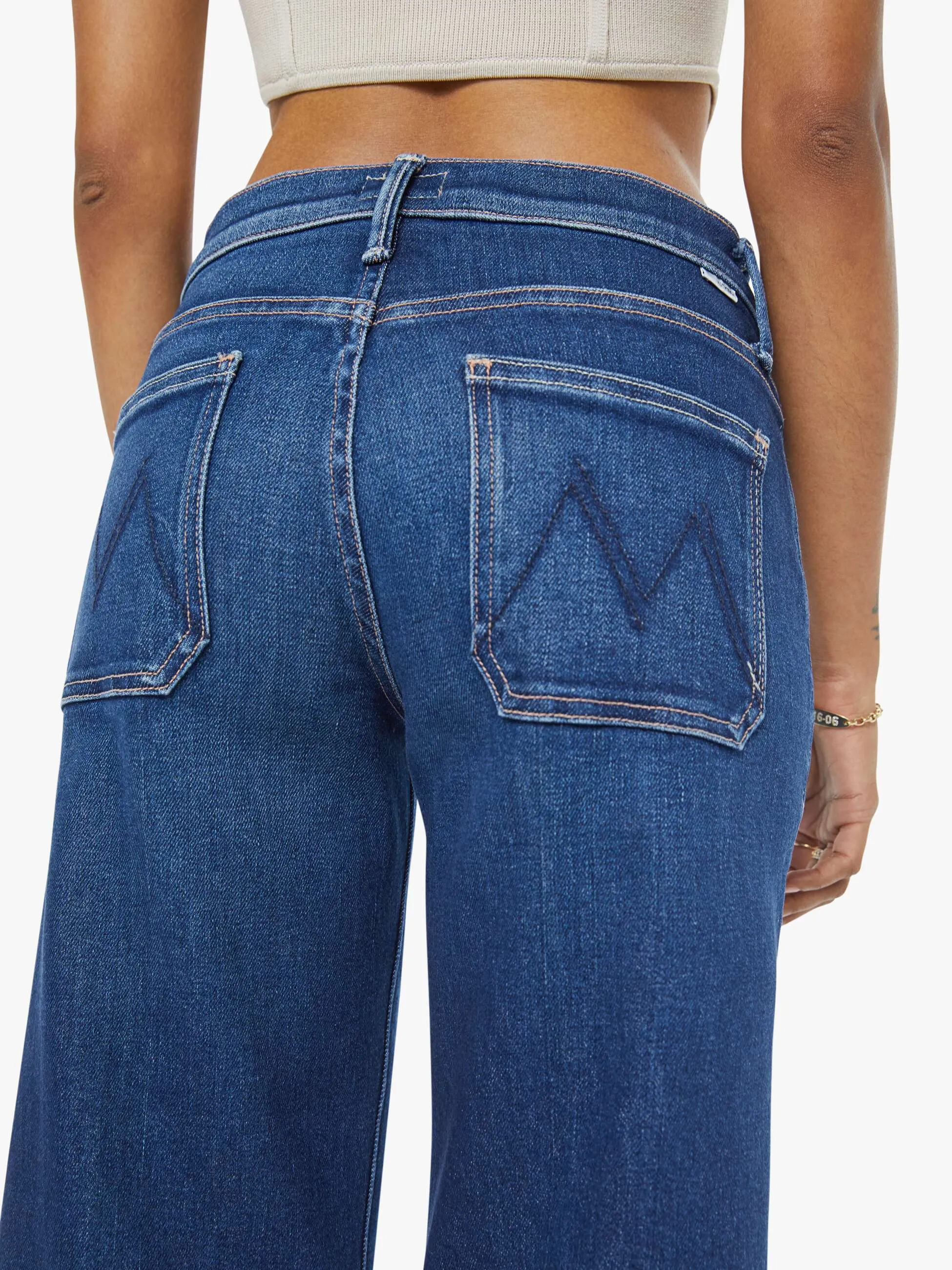 PETITES The Lil Patch Pocket Mid Rise Maven Ankle - Cocktail Hour sold by MOTHER product image thumbnail 5