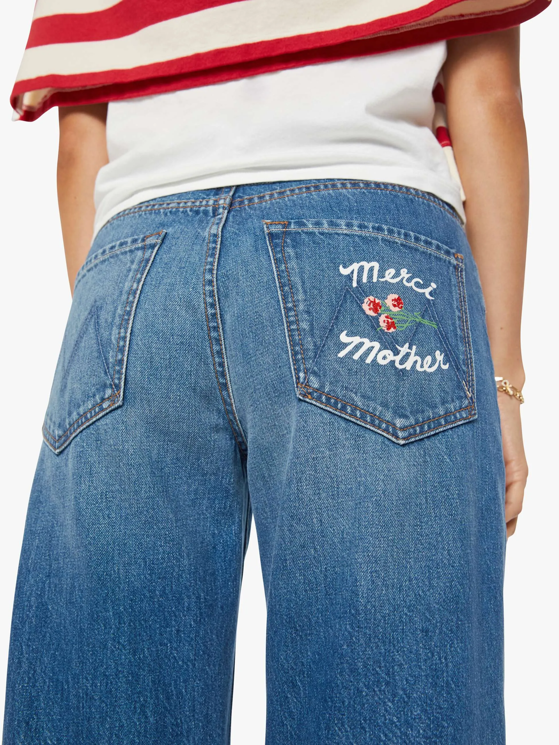 Merci x MOTHER The Dodger Ankle - Green Thumb sold by MOTHER product image thumbnail 5