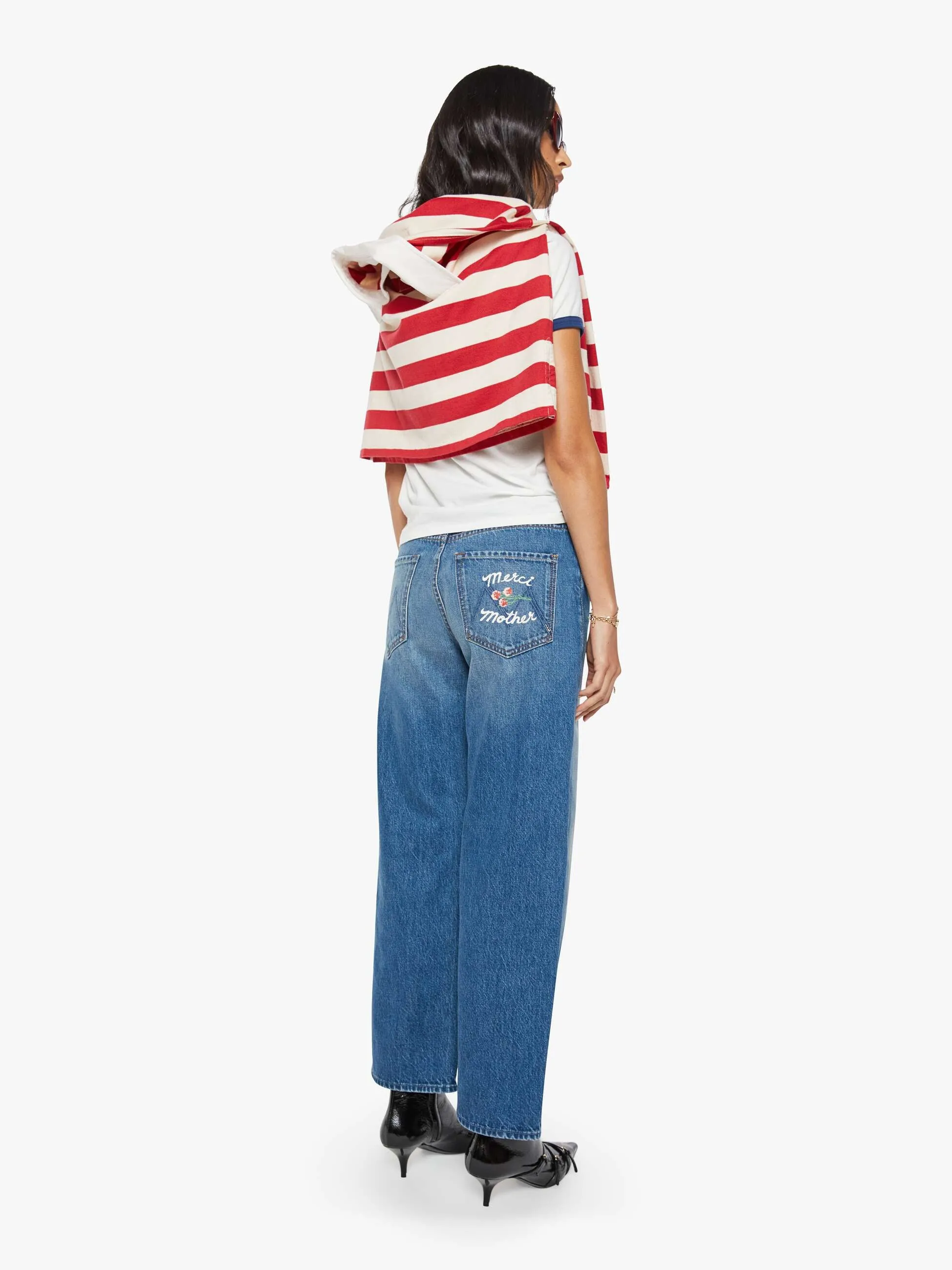 Merci x MOTHER The Dodger Ankle - Green Thumb sold by MOTHER product image thumbnail 4