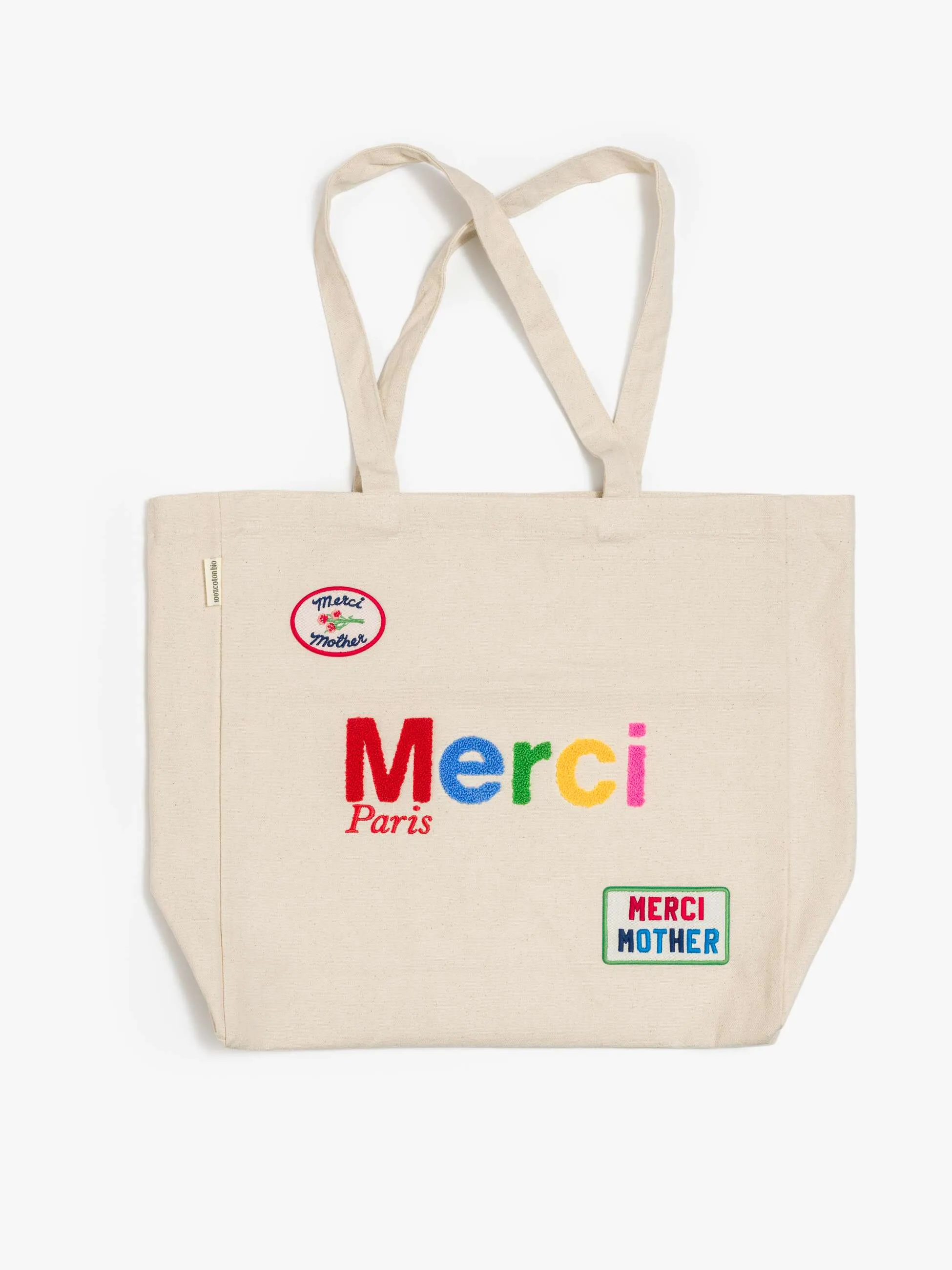 Merci x MOTHER Merci Tote - Ecru And Multi sold by MOTHER product image thumbnail 2
