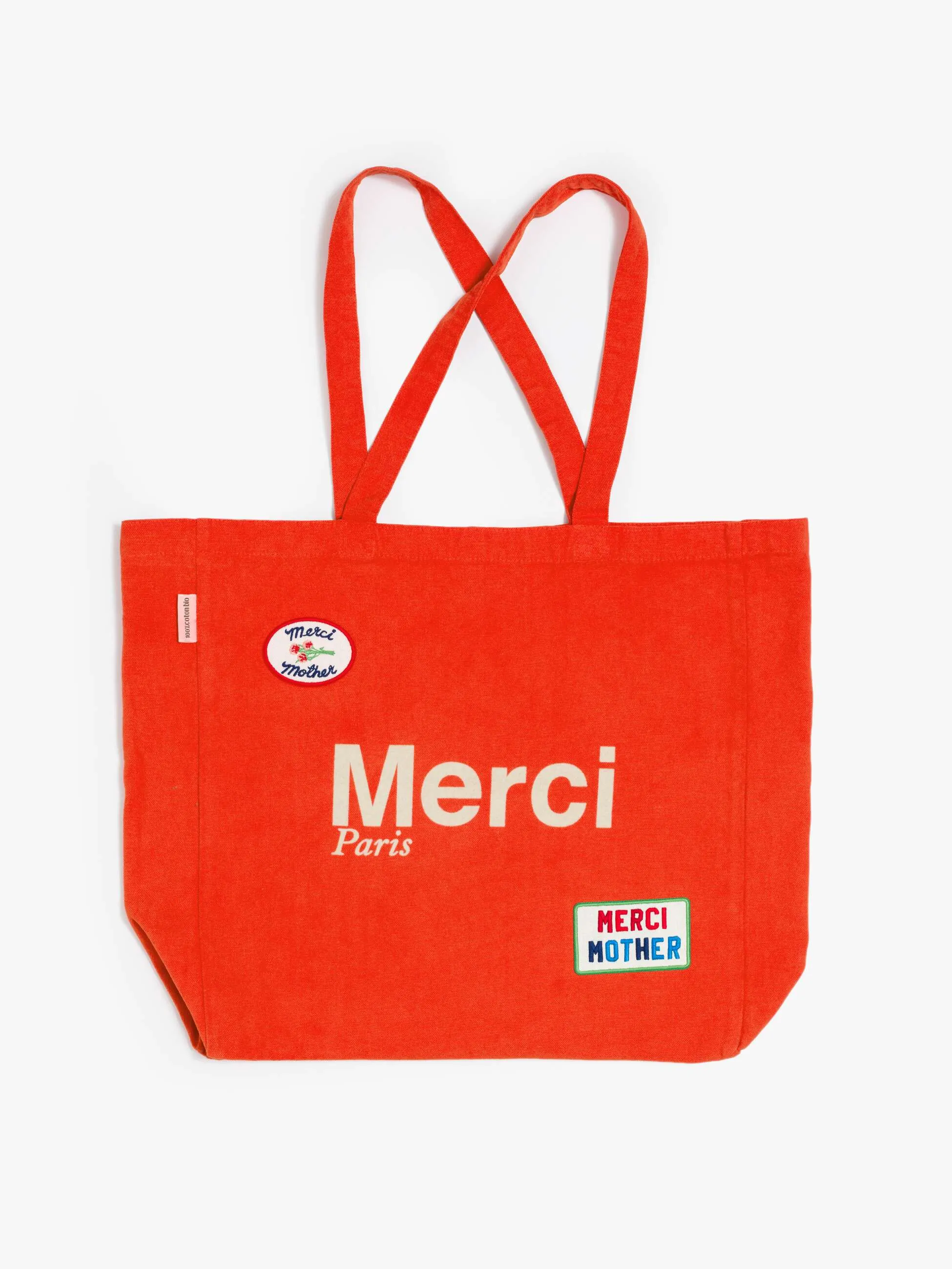 Merci x MOTHER Merci Tote - Red And Ecru sold by MOTHER product image thumbnail 2