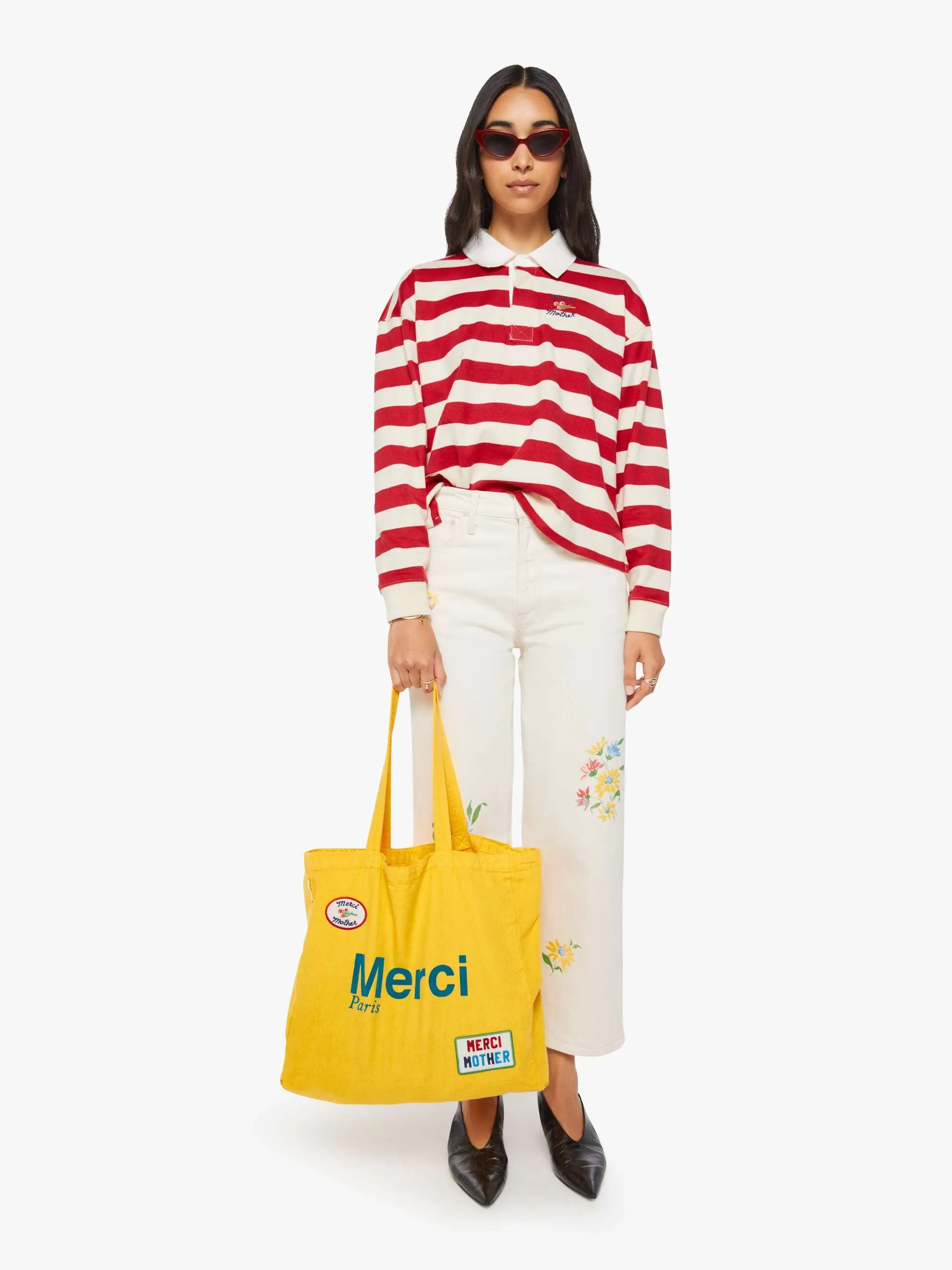 Merci x MOTHER Merci Tote - Yellow And Blue sold by MOTHER product image thumbnail 3