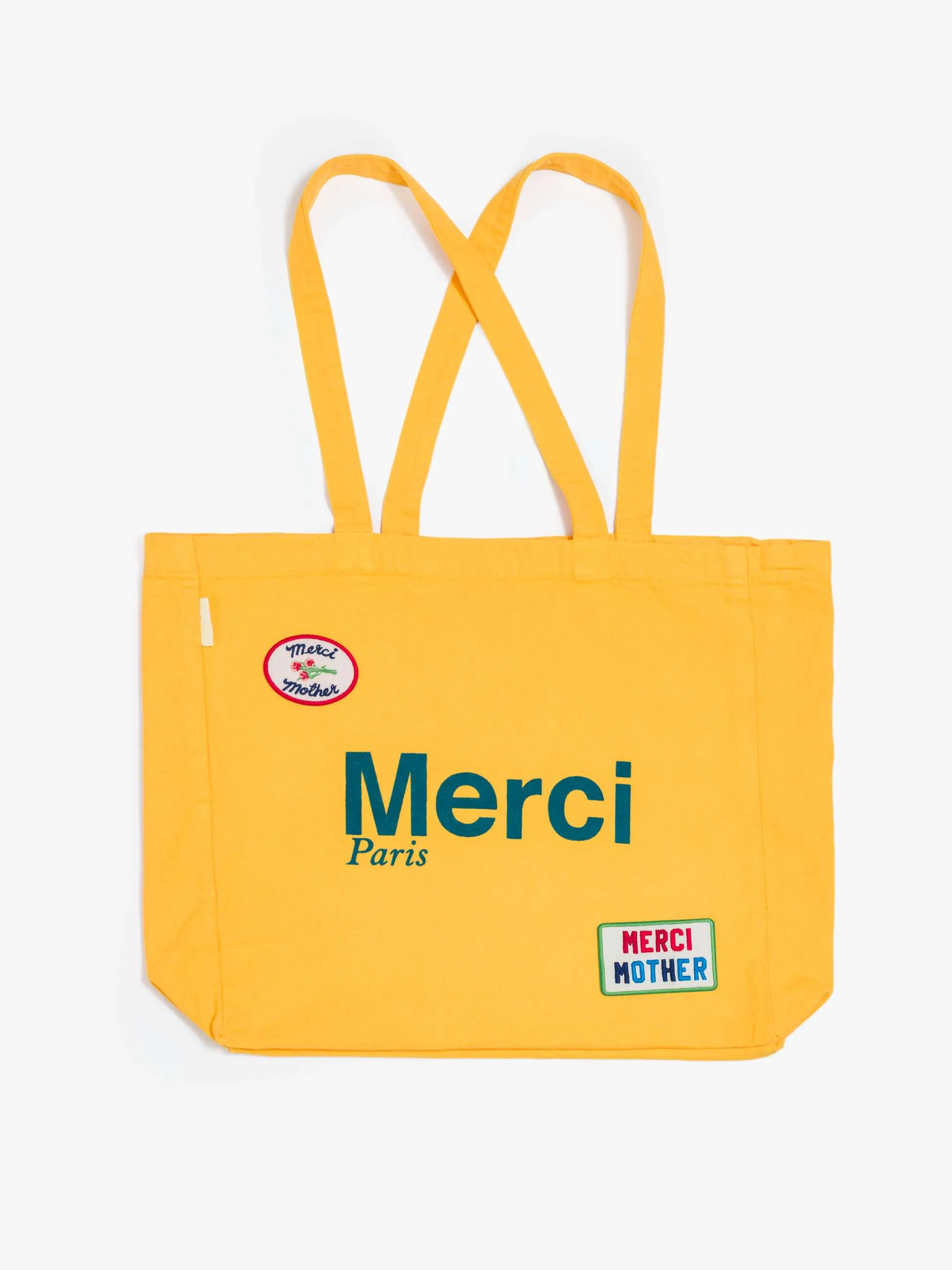 Merci x MOTHER Merci Tote - Yellow And Blue sold by MOTHER product image thumbnail 2