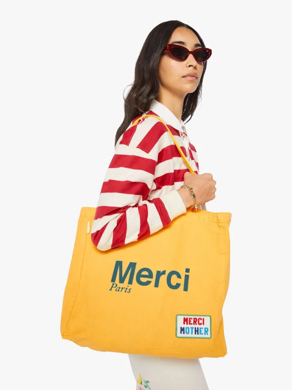 Merci x MOTHER Merci Tote - Yellow And Blue made by MOTHER