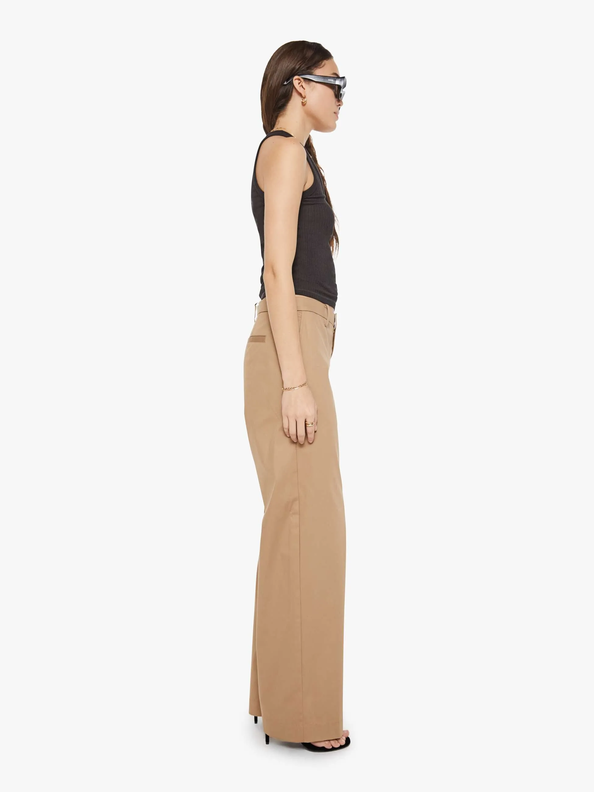 SPRWMN Straight Leg Trousers - Khaki sold by MOTHER product image thumbnail 3