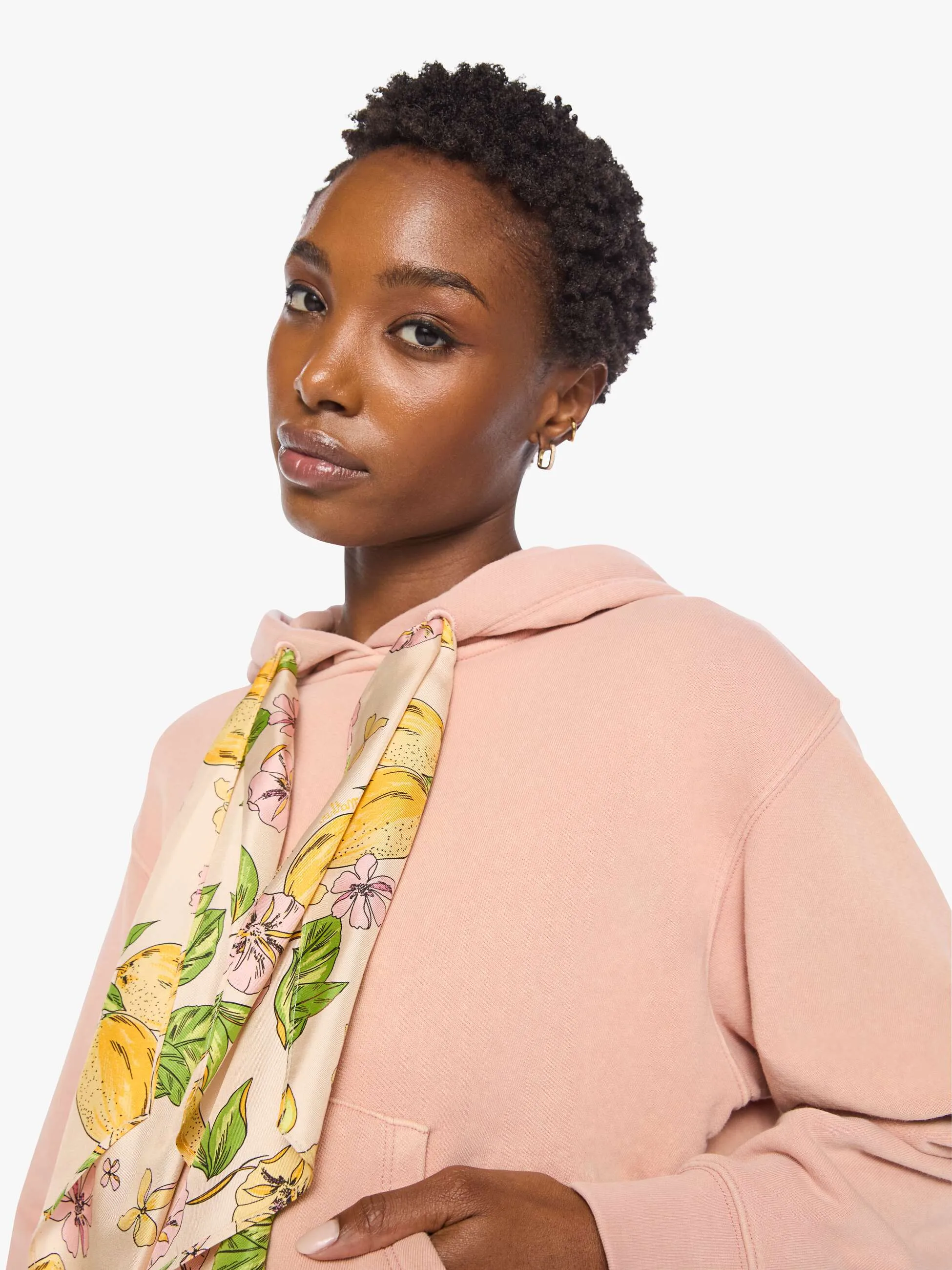 The Shrunken Boxy Cravat Hoodie - Mahogany Rose sold by MOTHER product image thumbnail 5