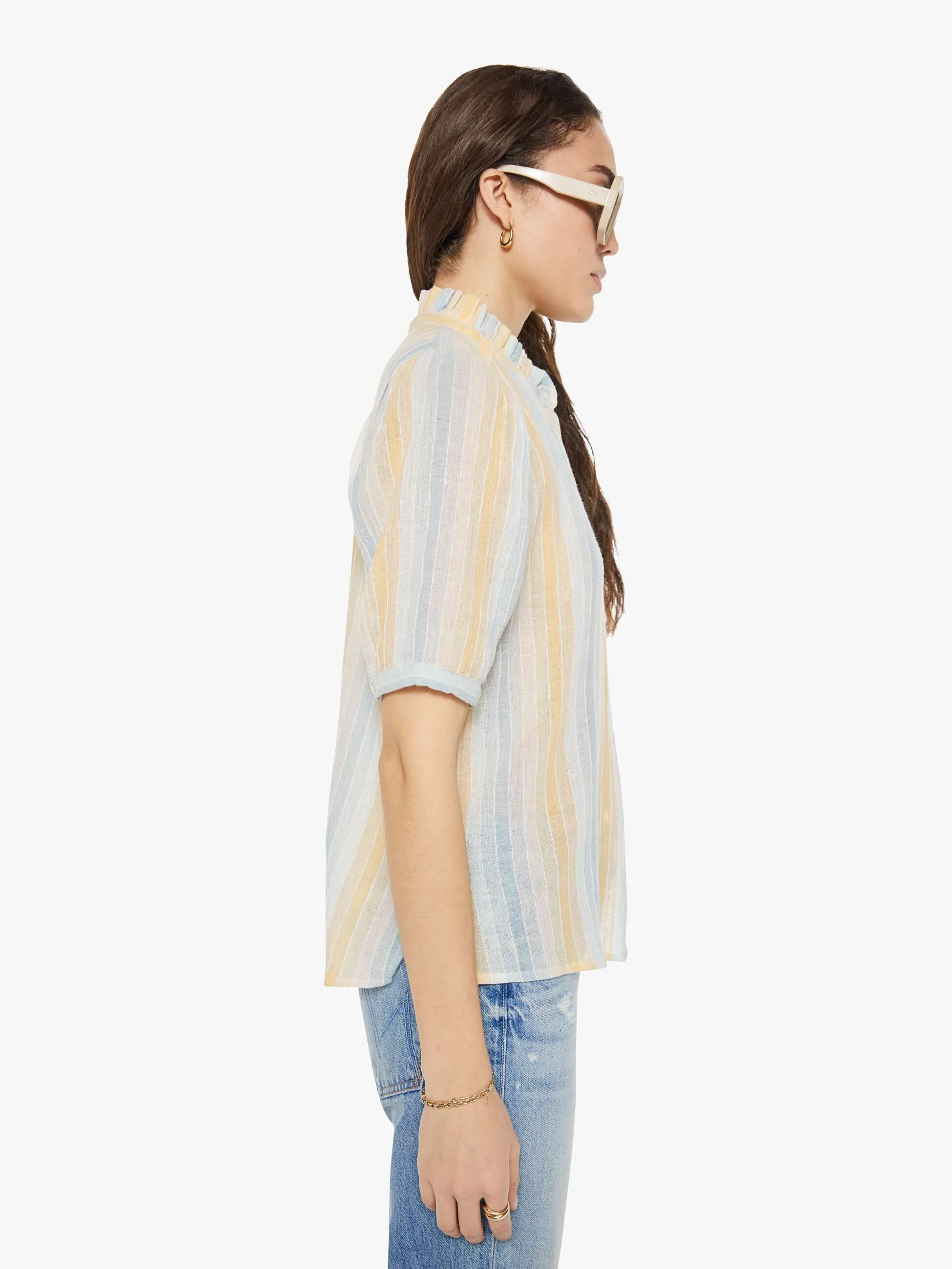 Alix of Bohemia Winnie Shirt - Sunwash Stripe sold by MOTHER product image thumbnail 3