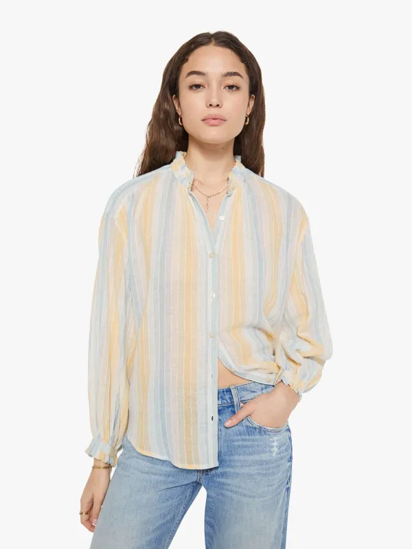 Alix of Bohemia Poet Blouse - Sunwash Stripe sold by MOTHER