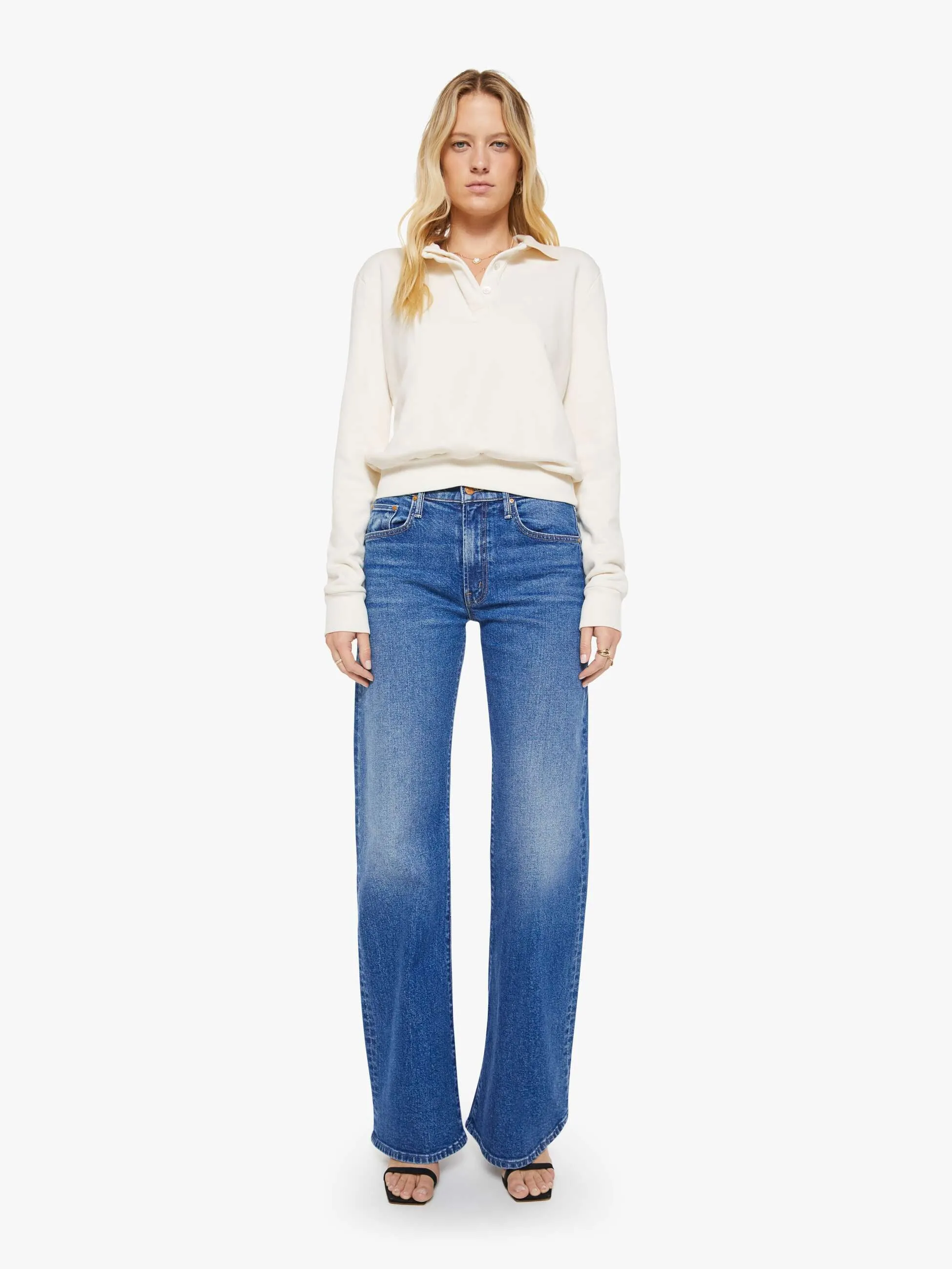 SPRWMN Polo Sweatshirt - Cream sold by MOTHER product image thumbnail 5