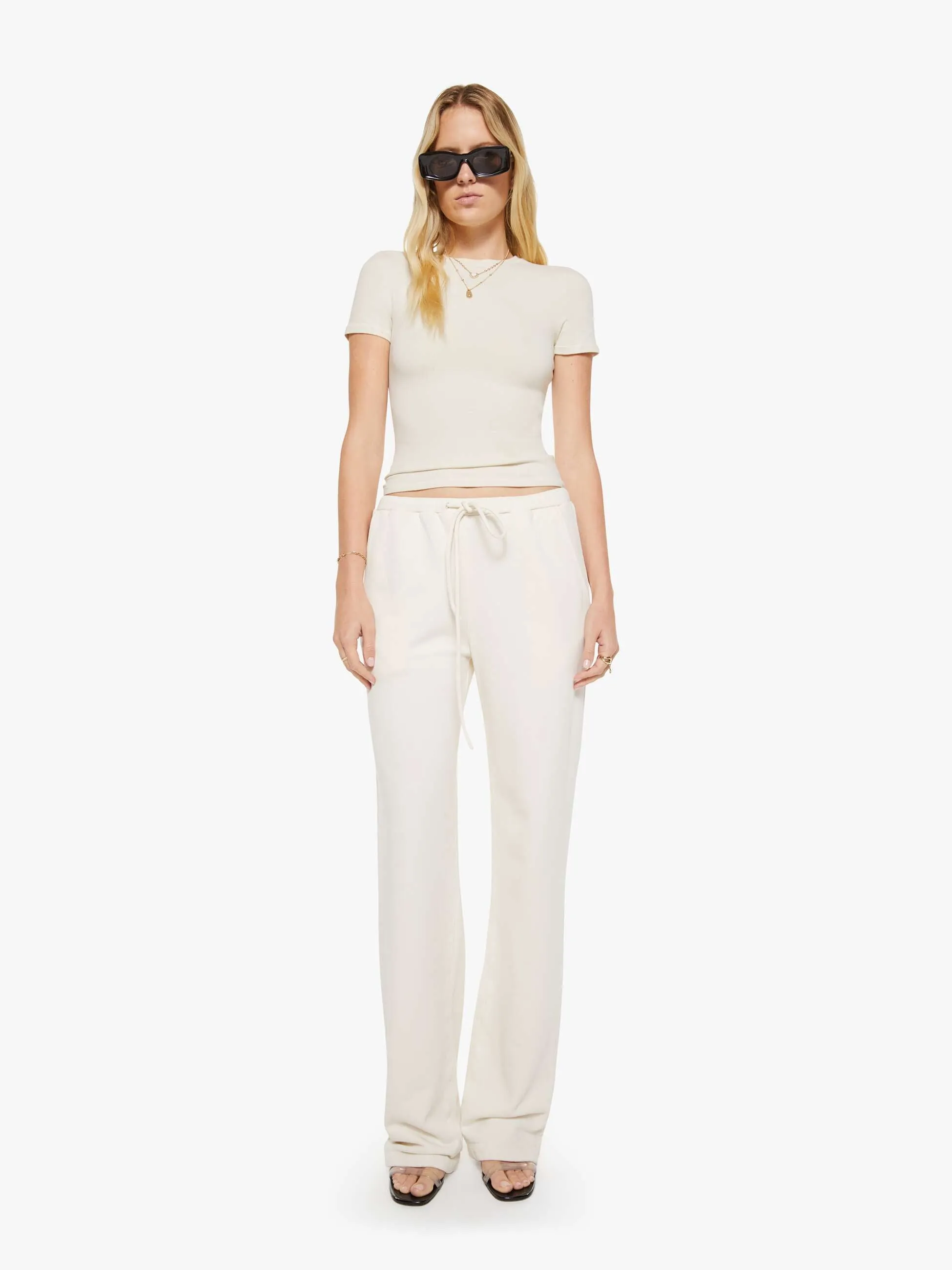 SPRWMN Straight Leg Sweatpants - Cream sold by MOTHER product image thumbnail 2