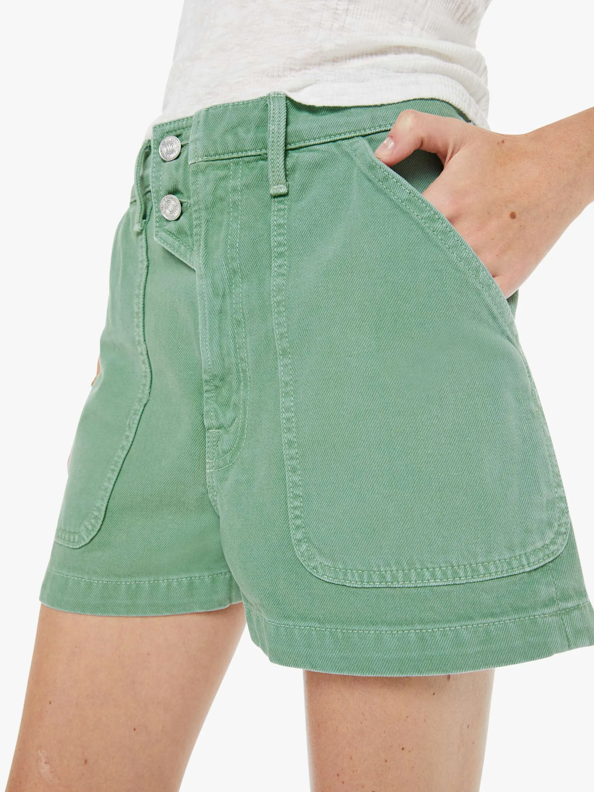 The Detour Short - Creme De Menthe sold by MOTHER product image thumbnail 5