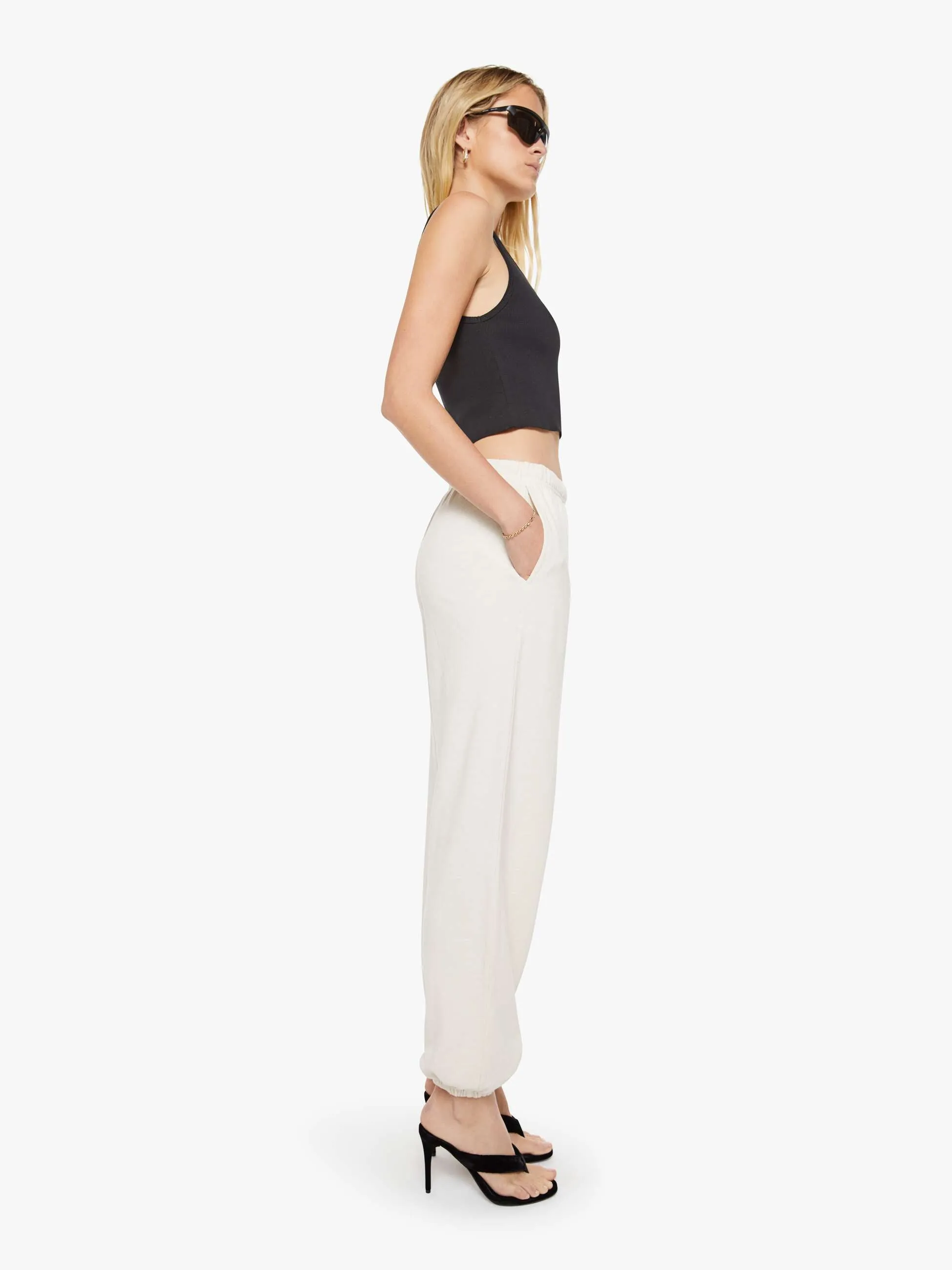 Eterne Boyfriend Pocket Sweatpant - Bone sold by MOTHER product image thumbnail 3