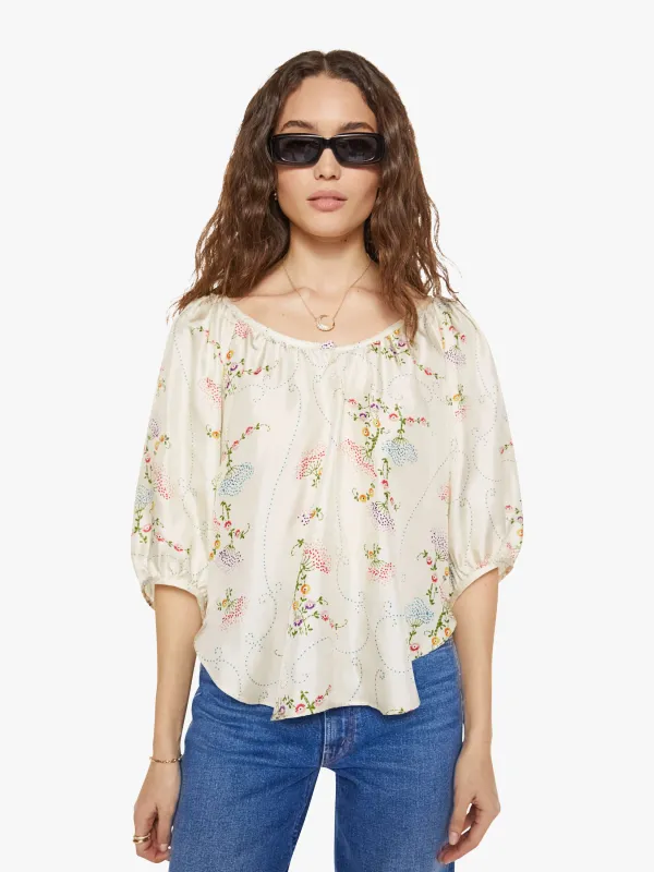 La Prestic Ouiston Moisson Top - Broderie Ecru made by MOTHER