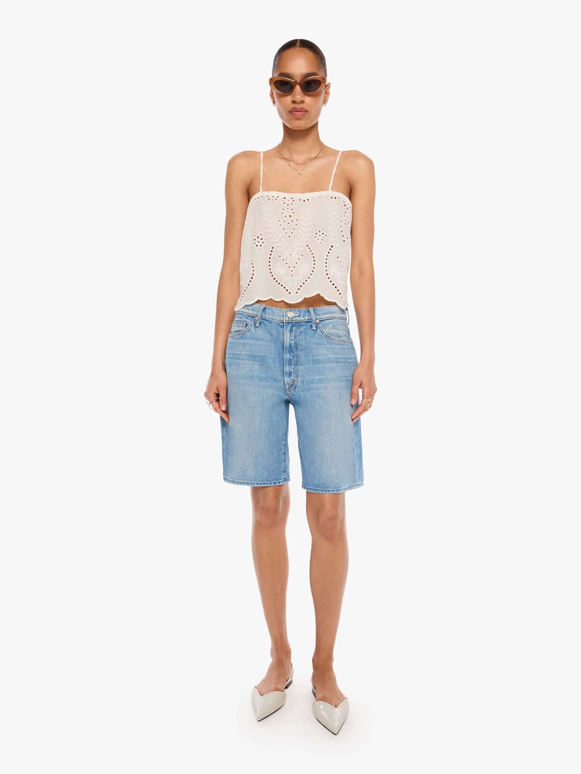 Natalie Martin Fern Cami - Athena Embroidery Salt sold by MOTHER product image thumbnail 5