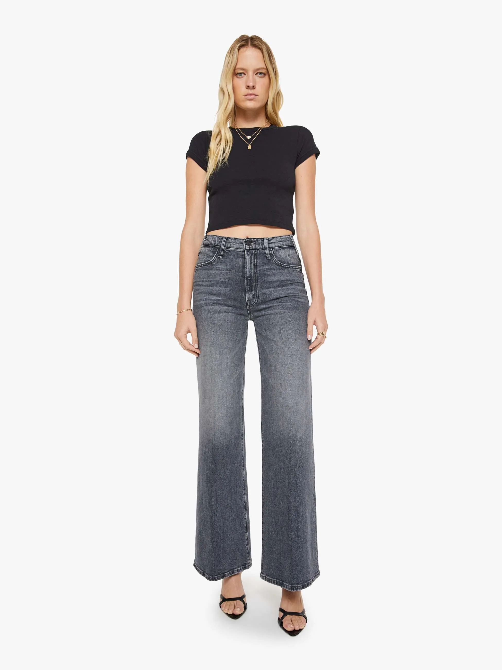 The Itty Bitty Ringer Crop - Black sold by MOTHER product image thumbnail 5