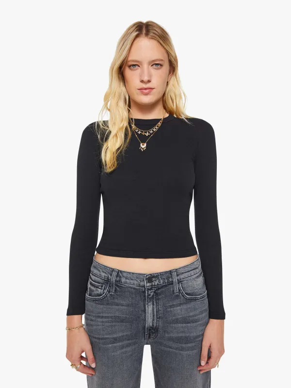 The L/S Itty Bitty Crop - Black made by MOTHER