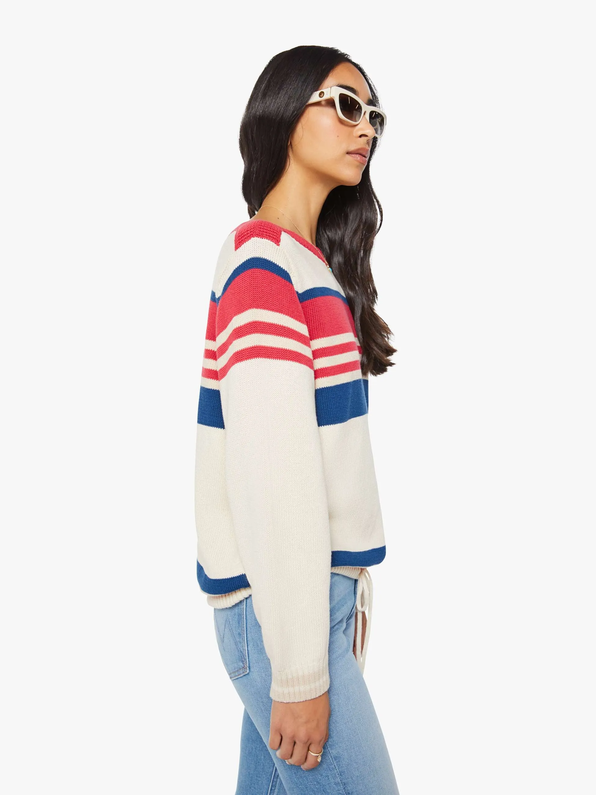 The L/S Skipper - Ivory Red Multi Stripe sold by MOTHER product image thumbnail 3