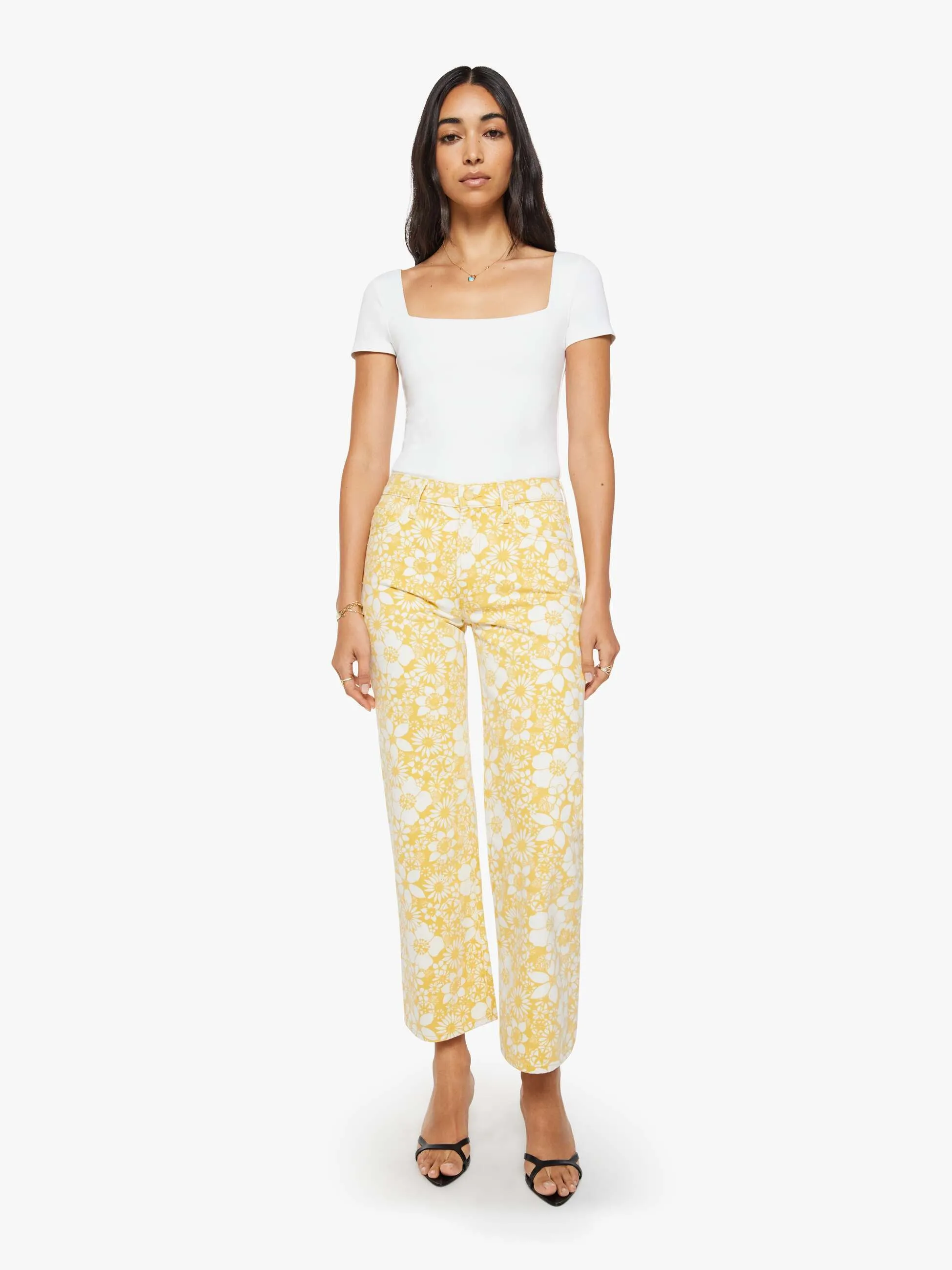 The Mid Rise Rambler Zip Ankle - Floral Notes sold by MOTHER product image thumbnail 2