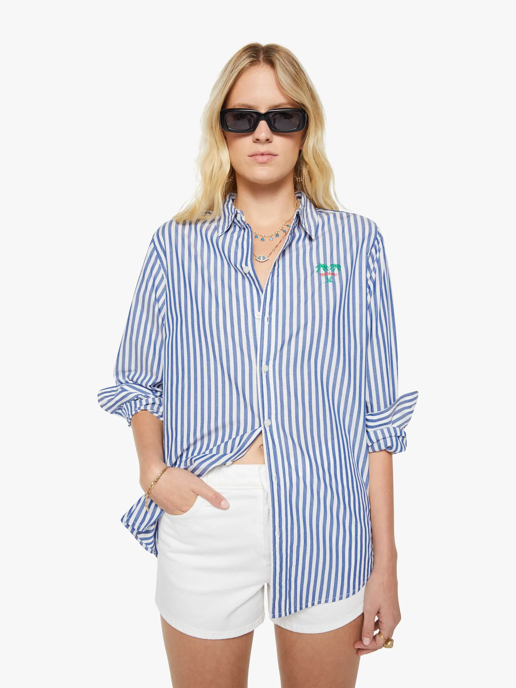 The Bestie - White And Blue Stripe sold by MOTHER product image thumbnail 2