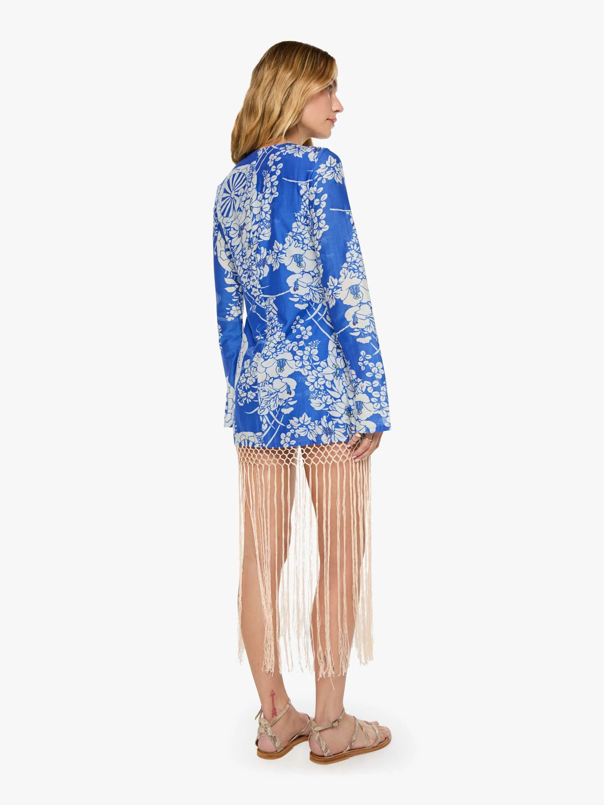 Alix of Bohemia Narene Dress - Royal Spoke sold by MOTHER product image thumbnail 3
