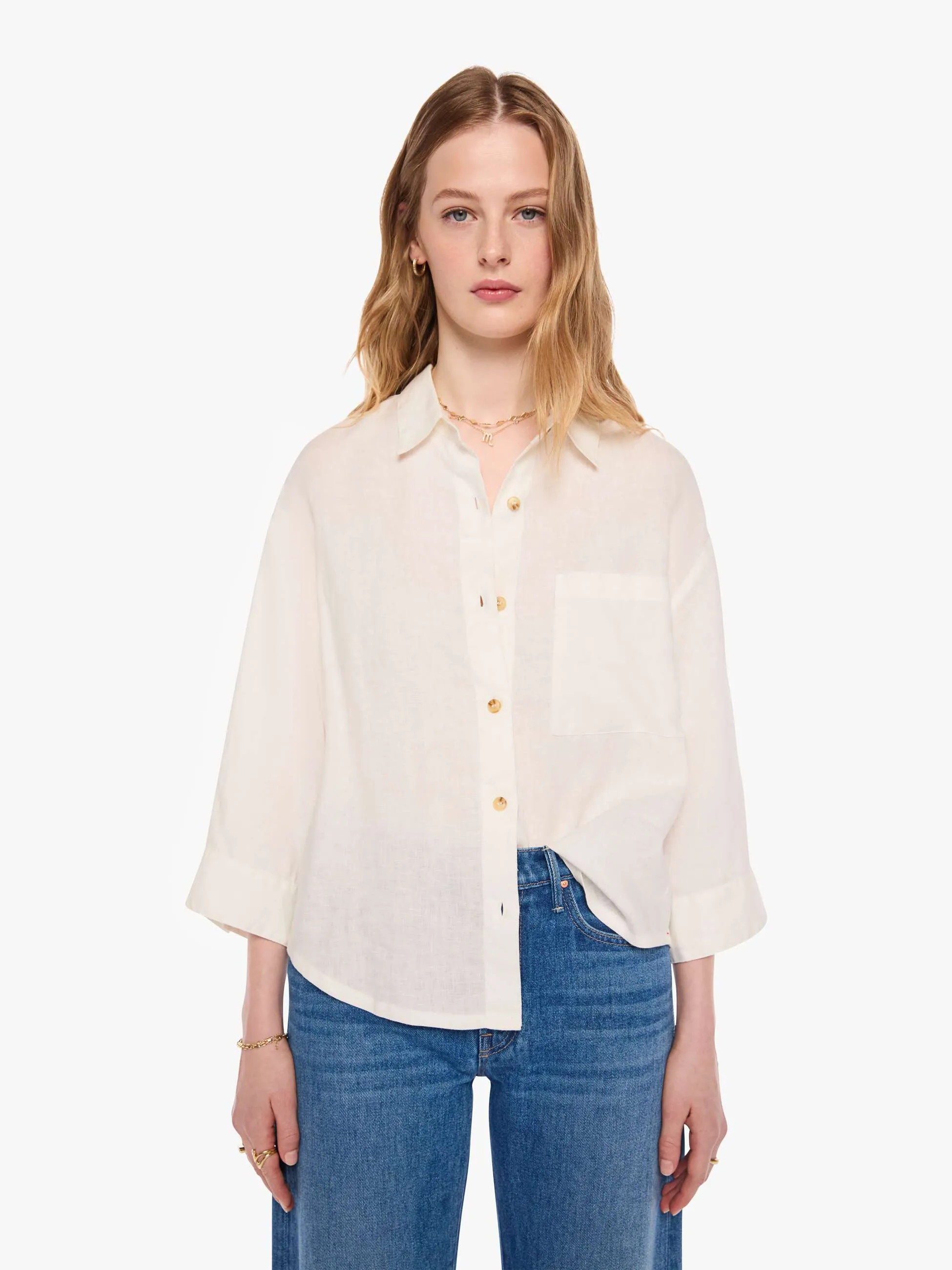 XiRENA Clarke Shirt - White sold by MOTHER product image thumbnail 2
