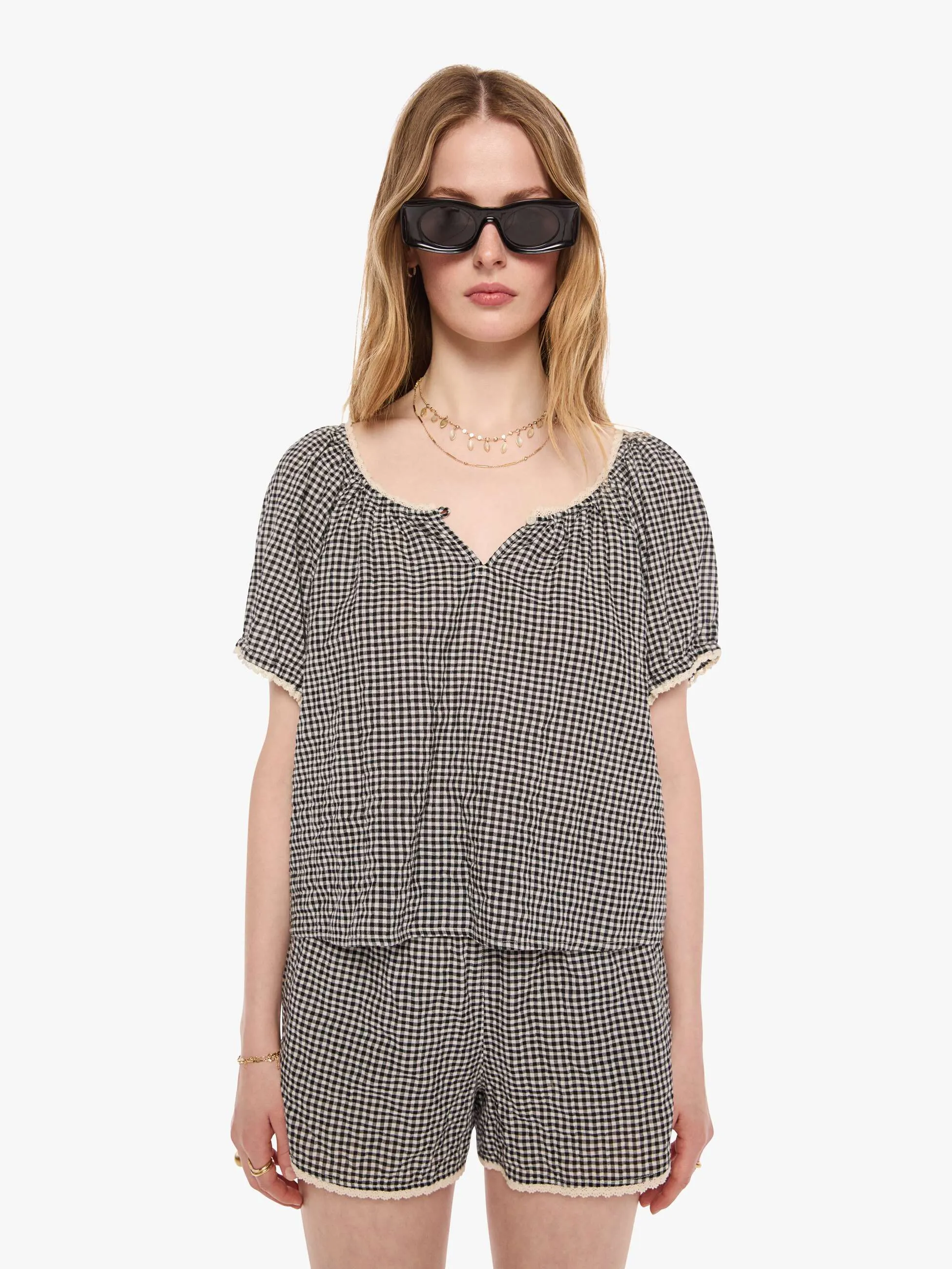 XiRENA Maisie Top - Black Sand sold by MOTHER