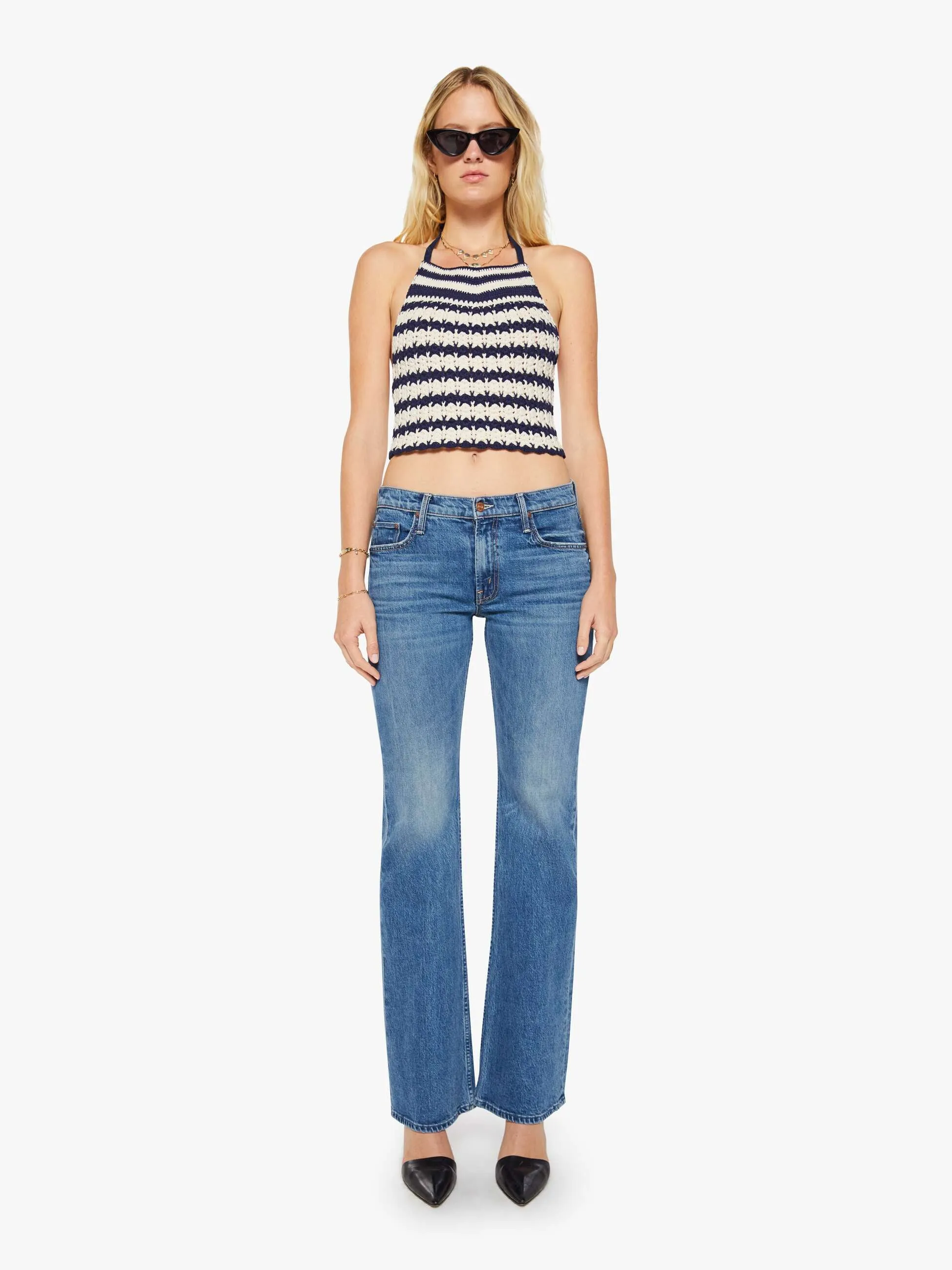 The Sunburn - Navy And Ivory Stripe sold by MOTHER product image thumbnail 5
