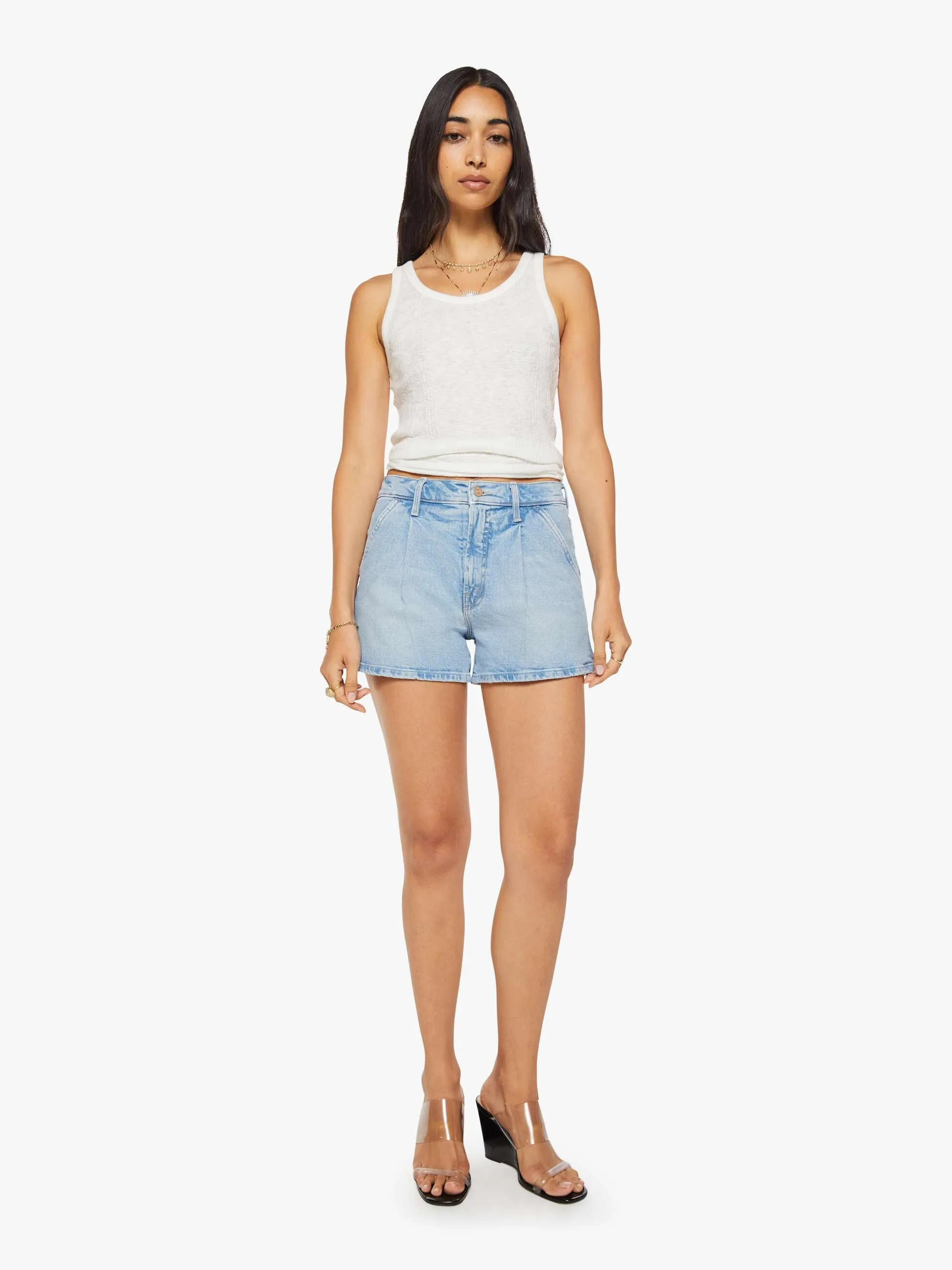 The Pleated Rambler Prep Short - Fringe Benefits sold by MOTHER product image thumbnail 2