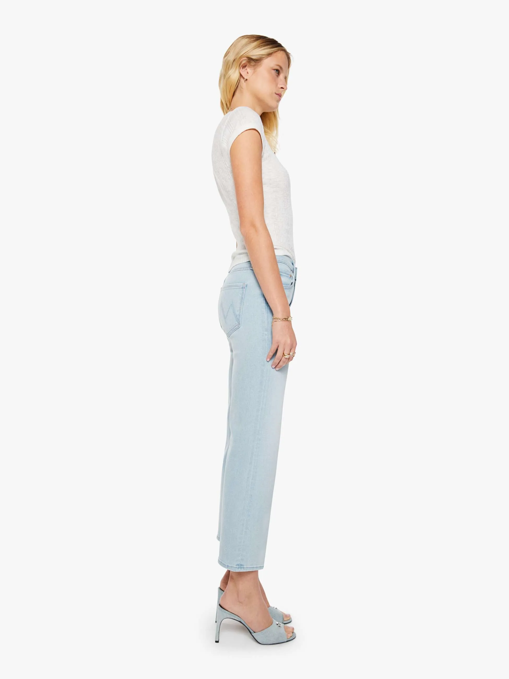The Mid Rise Rambler Zip Ankle - Pretty Please sold by MOTHER product image thumbnail 3