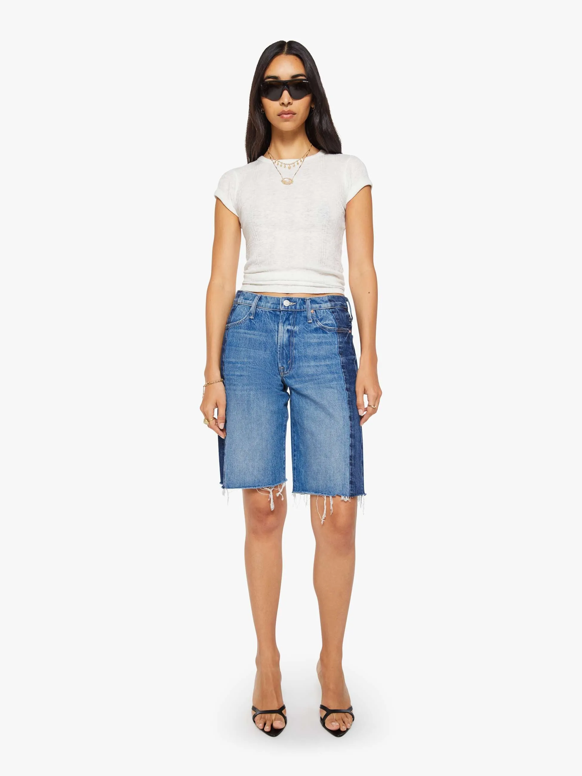 The Mid Rise Maven Bermuda Fray - Double Stacked sold by MOTHER product image thumbnail 2