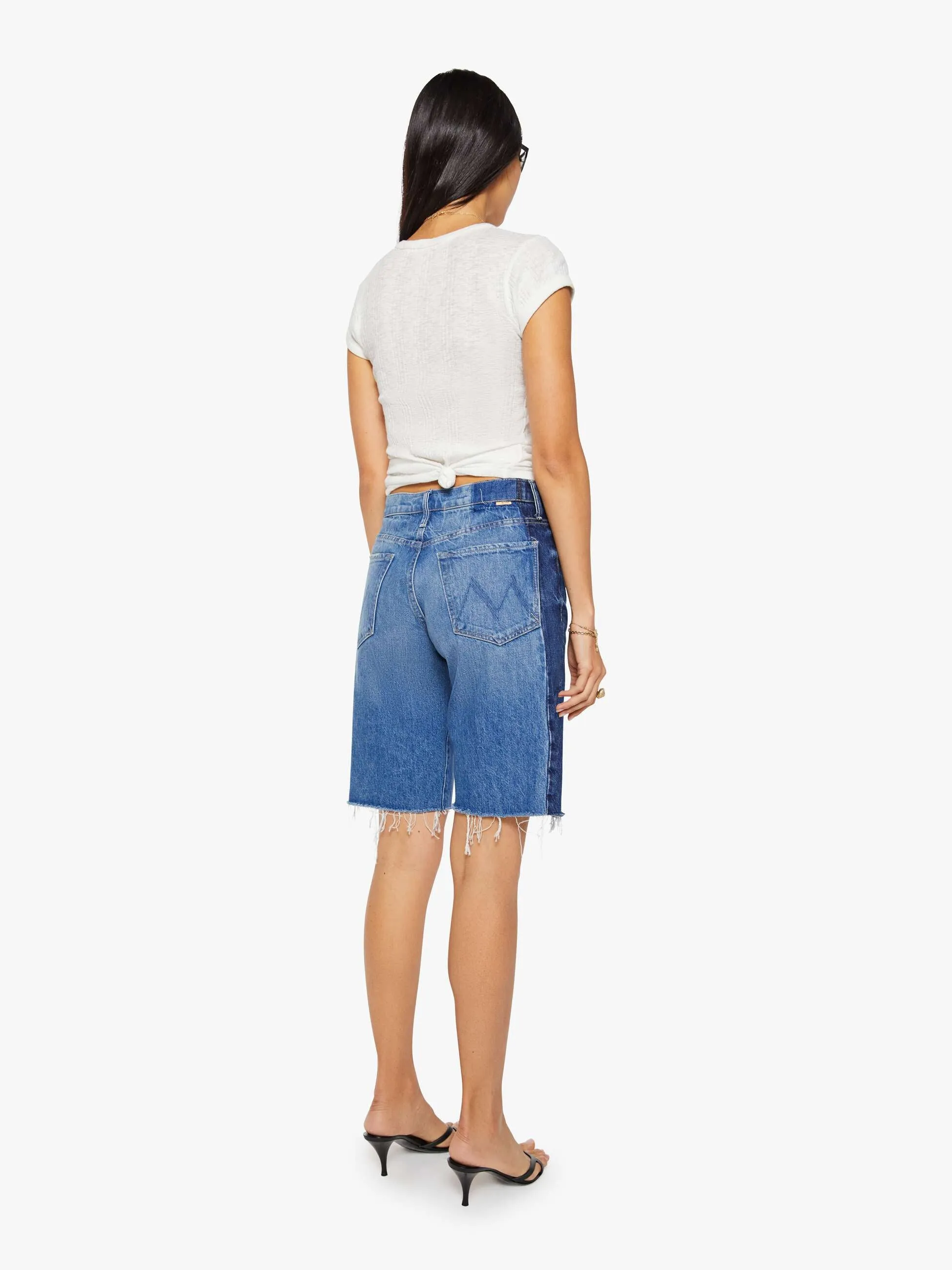The Mid Rise Maven Bermuda Fray - Double Stacked sold by MOTHER product image thumbnail 4