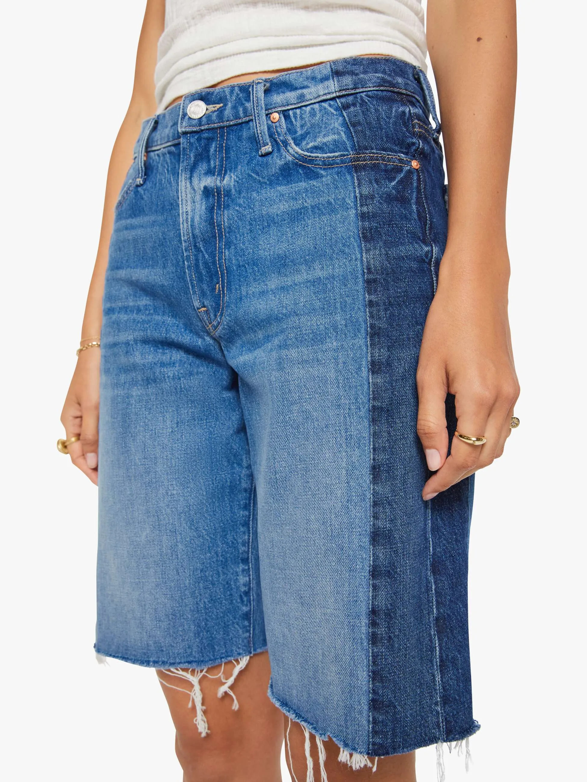 The Mid Rise Maven Bermuda Fray - Double Stacked sold by MOTHER product image thumbnail 5