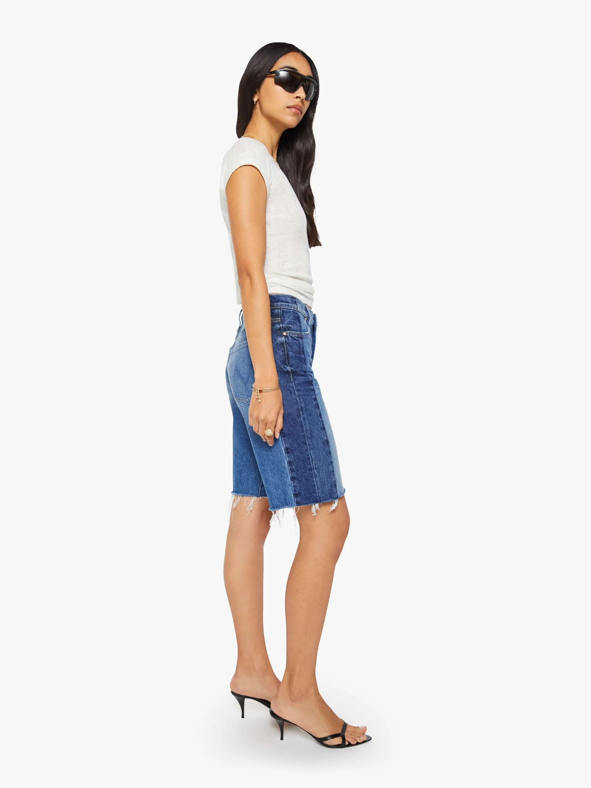 The Mid Rise Maven Bermuda Fray - Double Stacked sold by MOTHER product image thumbnail 3