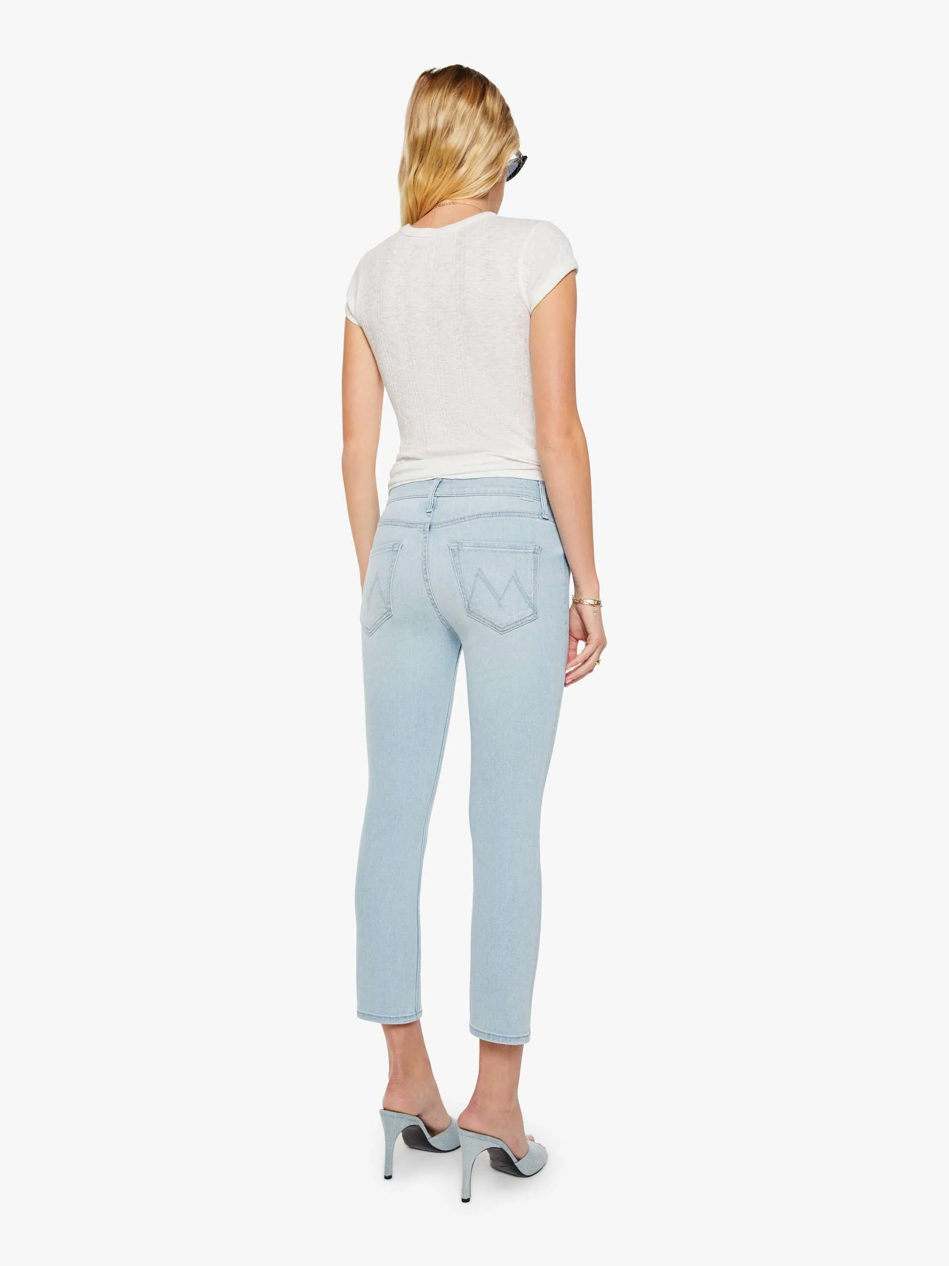 The Mid Rise Dazzler Crop - Pretty Please sold by MOTHER product image thumbnail 4