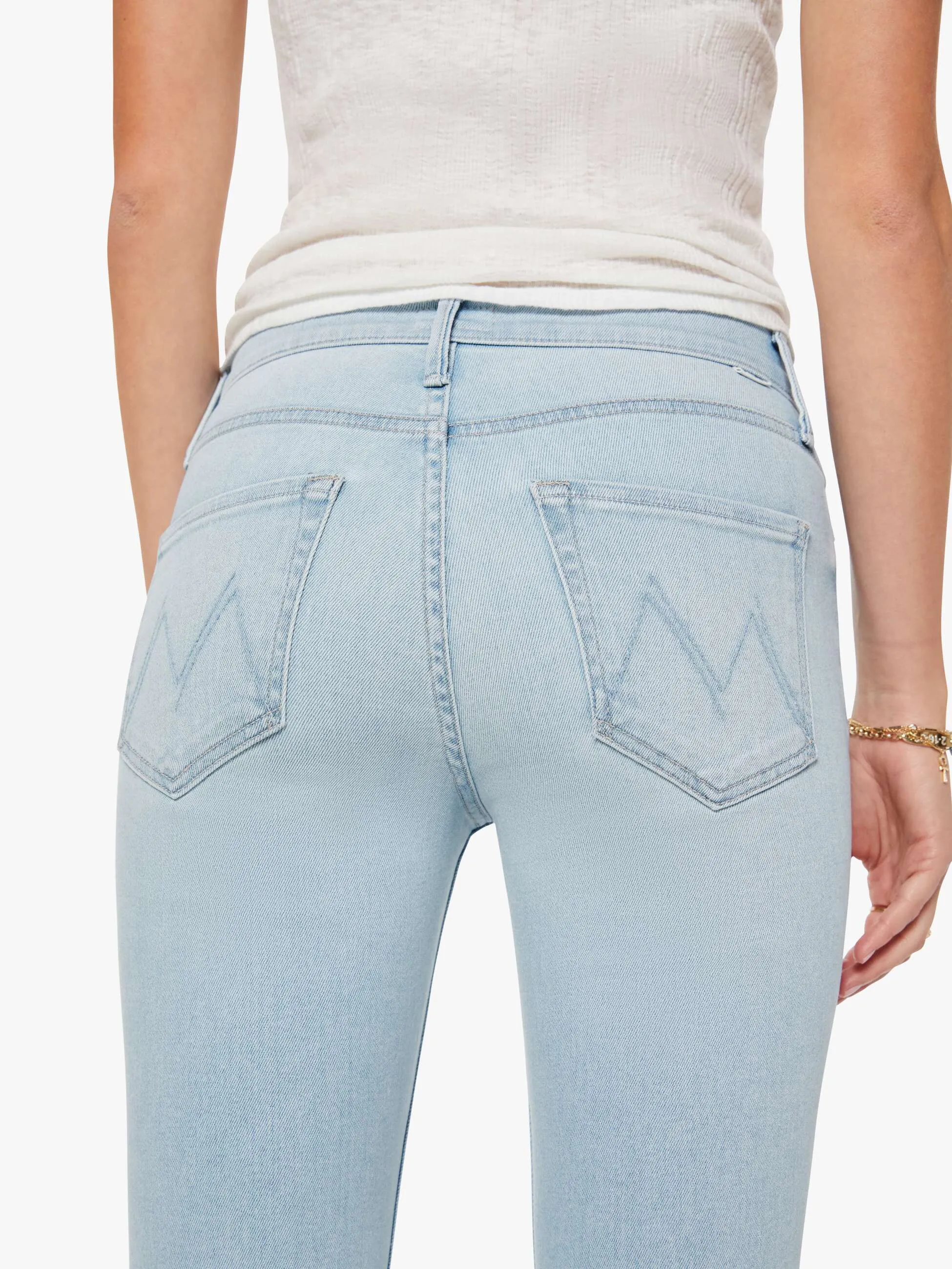 The Mid Rise Dazzler Crop - Pretty Please sold by MOTHER product image thumbnail 5