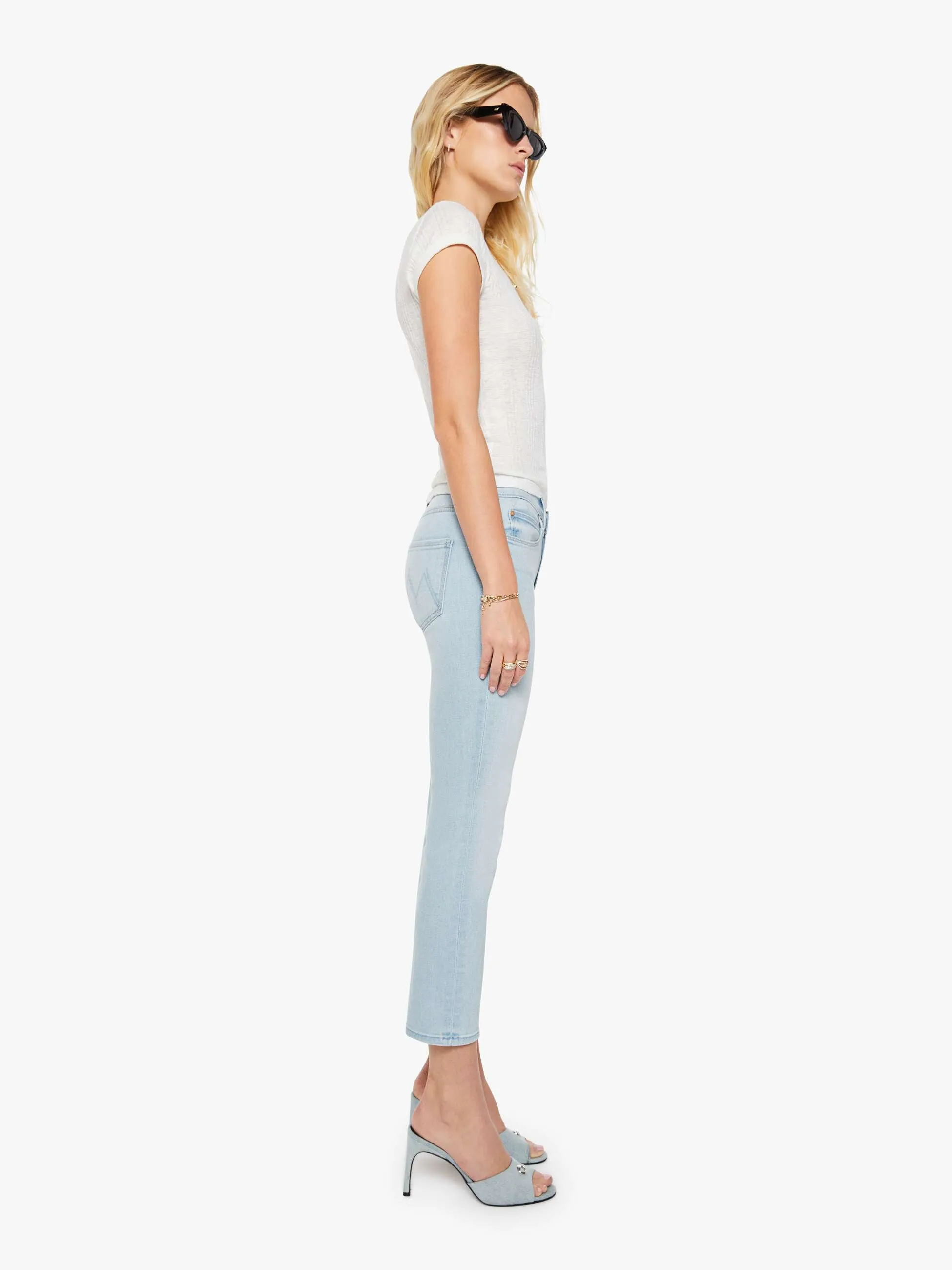 The Mid Rise Dazzler Crop - Pretty Please sold by MOTHER product image thumbnail 3