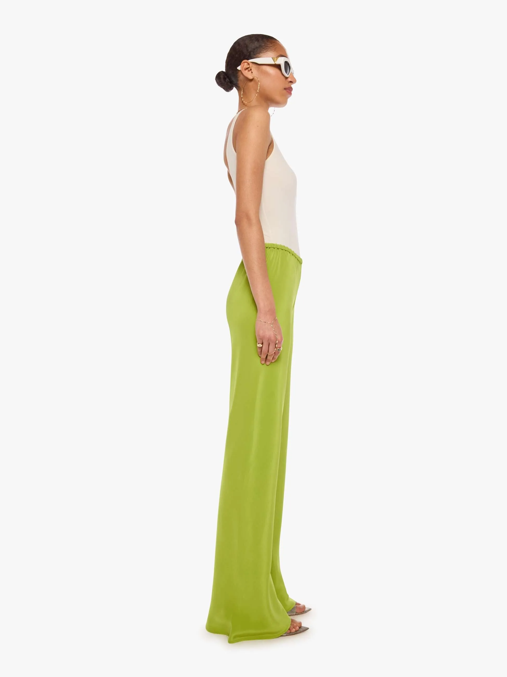 SABLYN Naomi Bias Cut Pull On Pant - Chartruese sold by MOTHER product image thumbnail 3