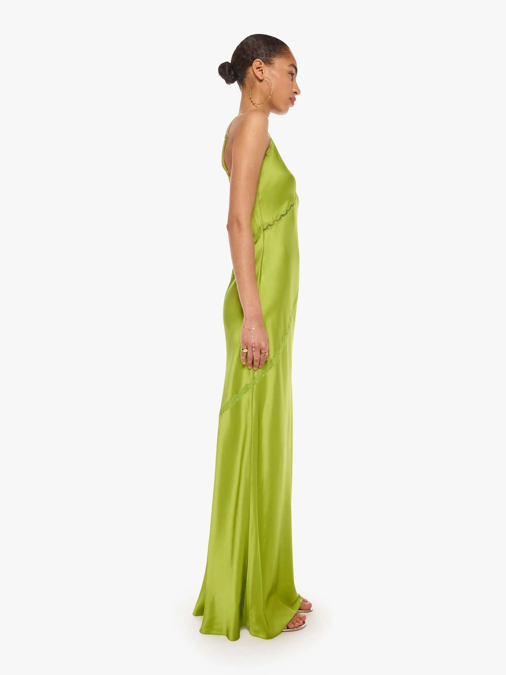 SABLYN Cece Lace Inset Cami Dress - Chartruese sold by MOTHER product image thumbnail 3