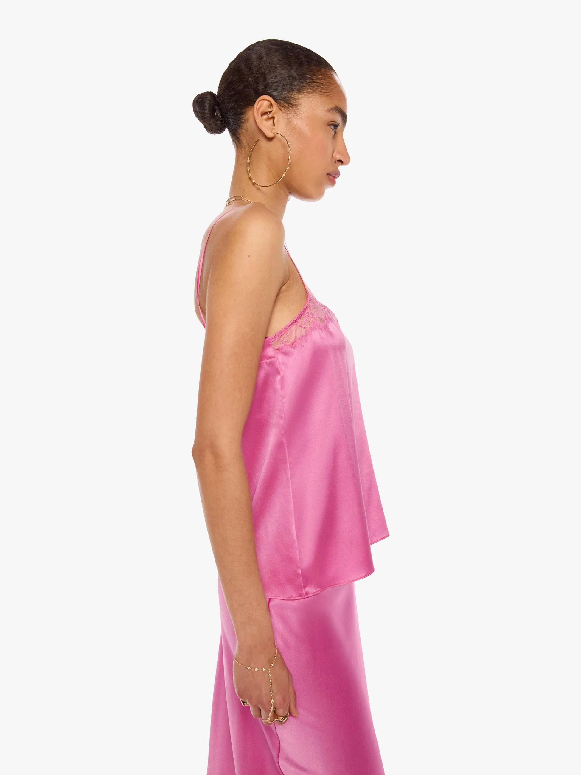 SABLYN Haya Lace Trim Cami - Dahlia sold by MOTHER product image thumbnail 3