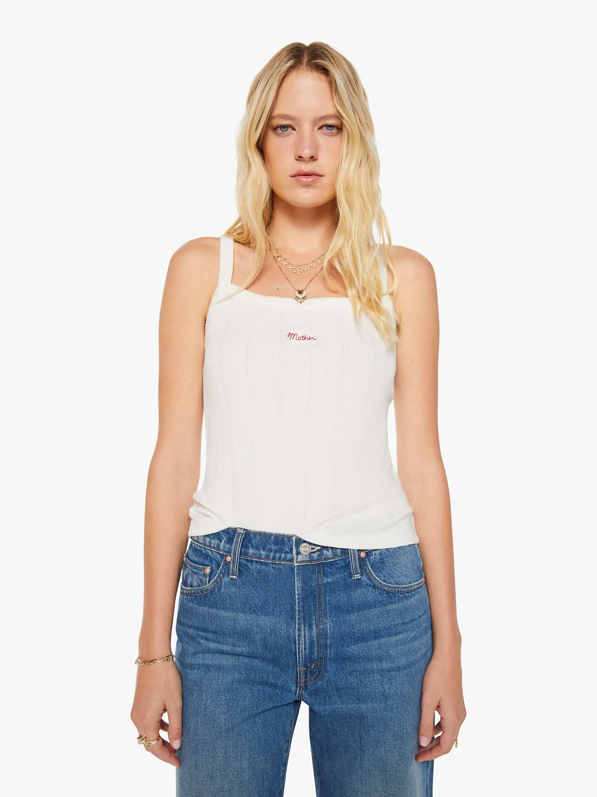 The Teeny Weeny Tank - Whisper White sold by MOTHER product image thumbnail 2