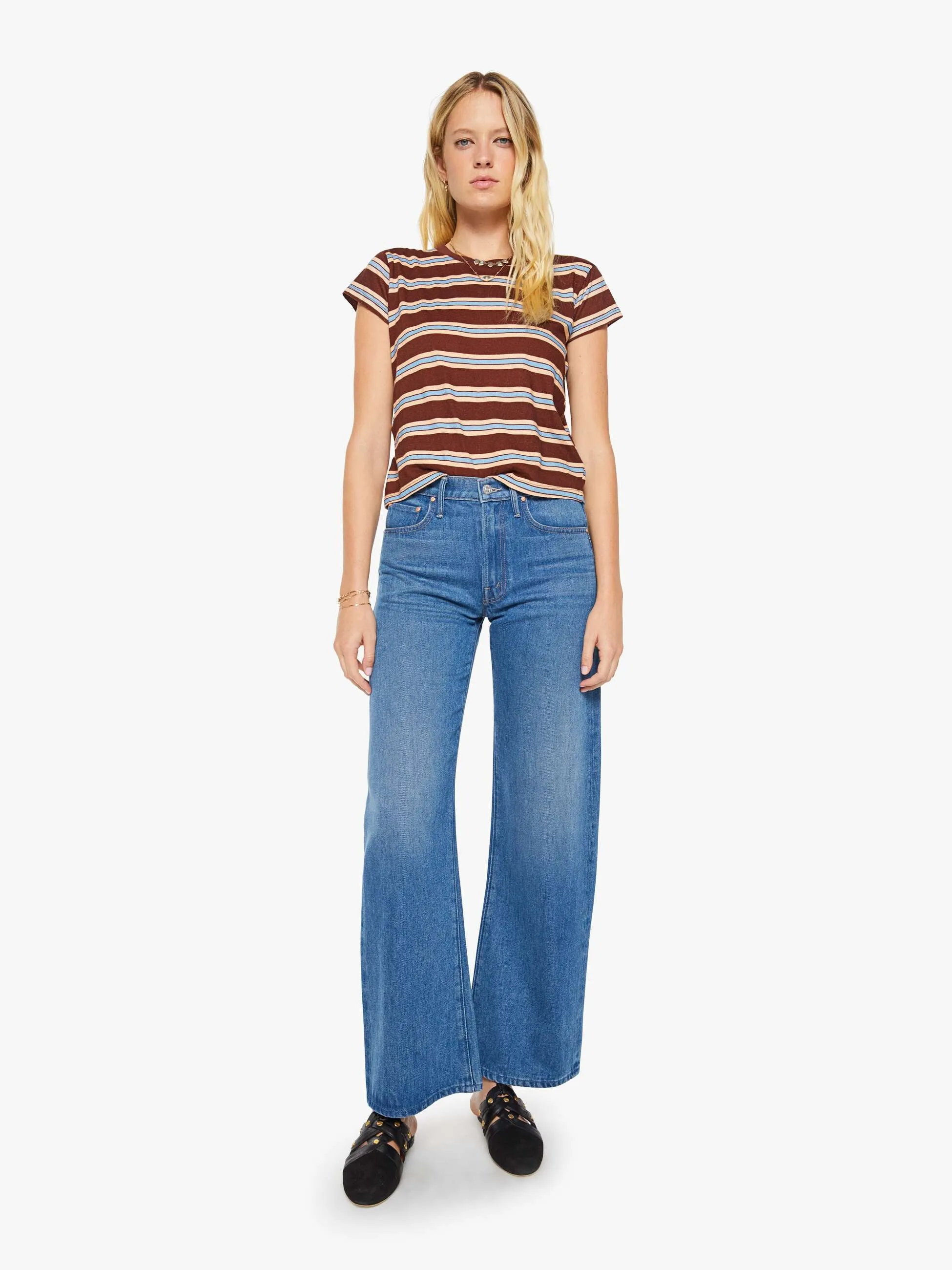 The Boxy Goodie Goodie - Rum Rasin Stripe sold by MOTHER product image thumbnail 5