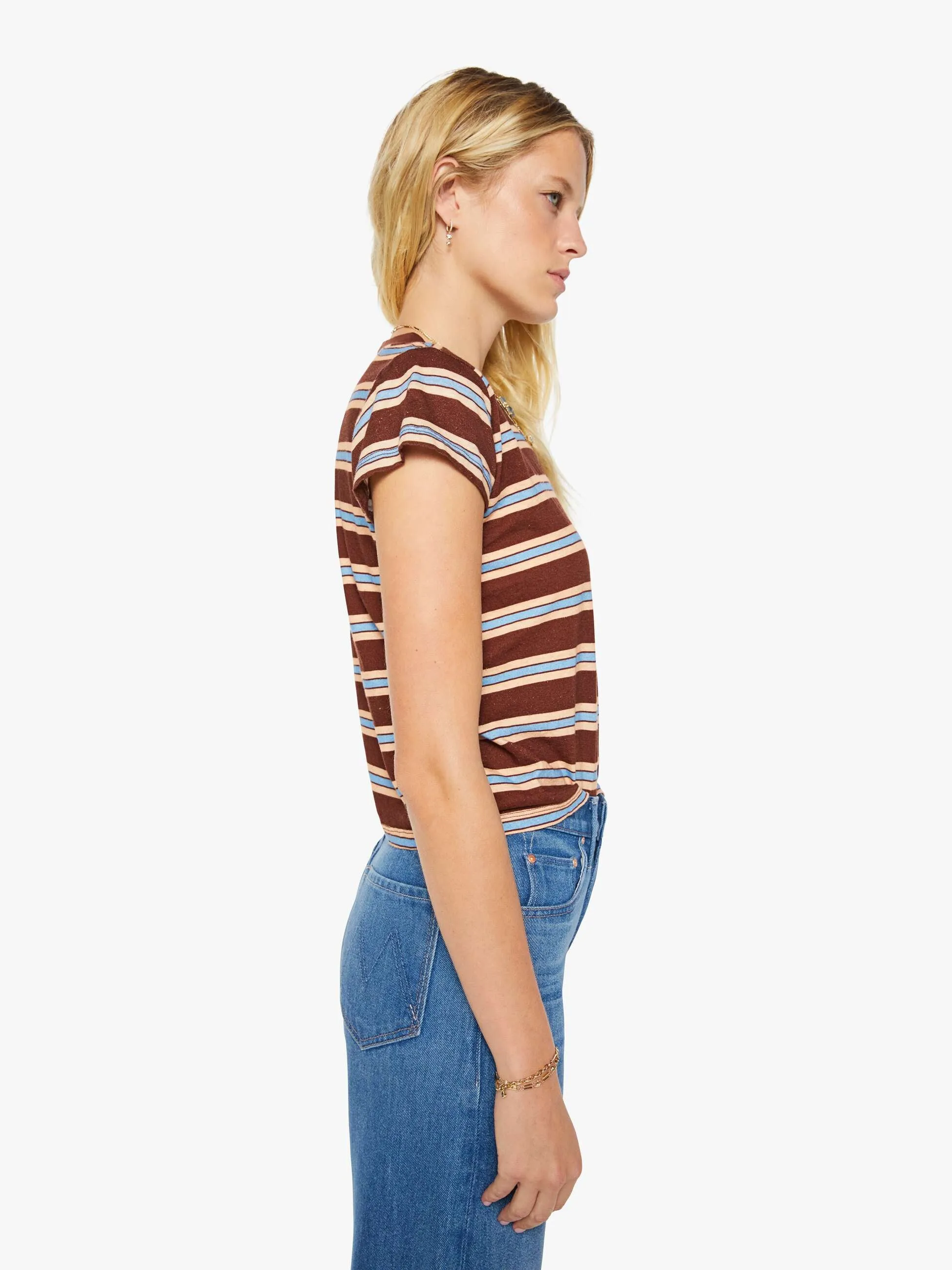 The Boxy Goodie Goodie - Rum Rasin Stripe sold by MOTHER product image thumbnail 3