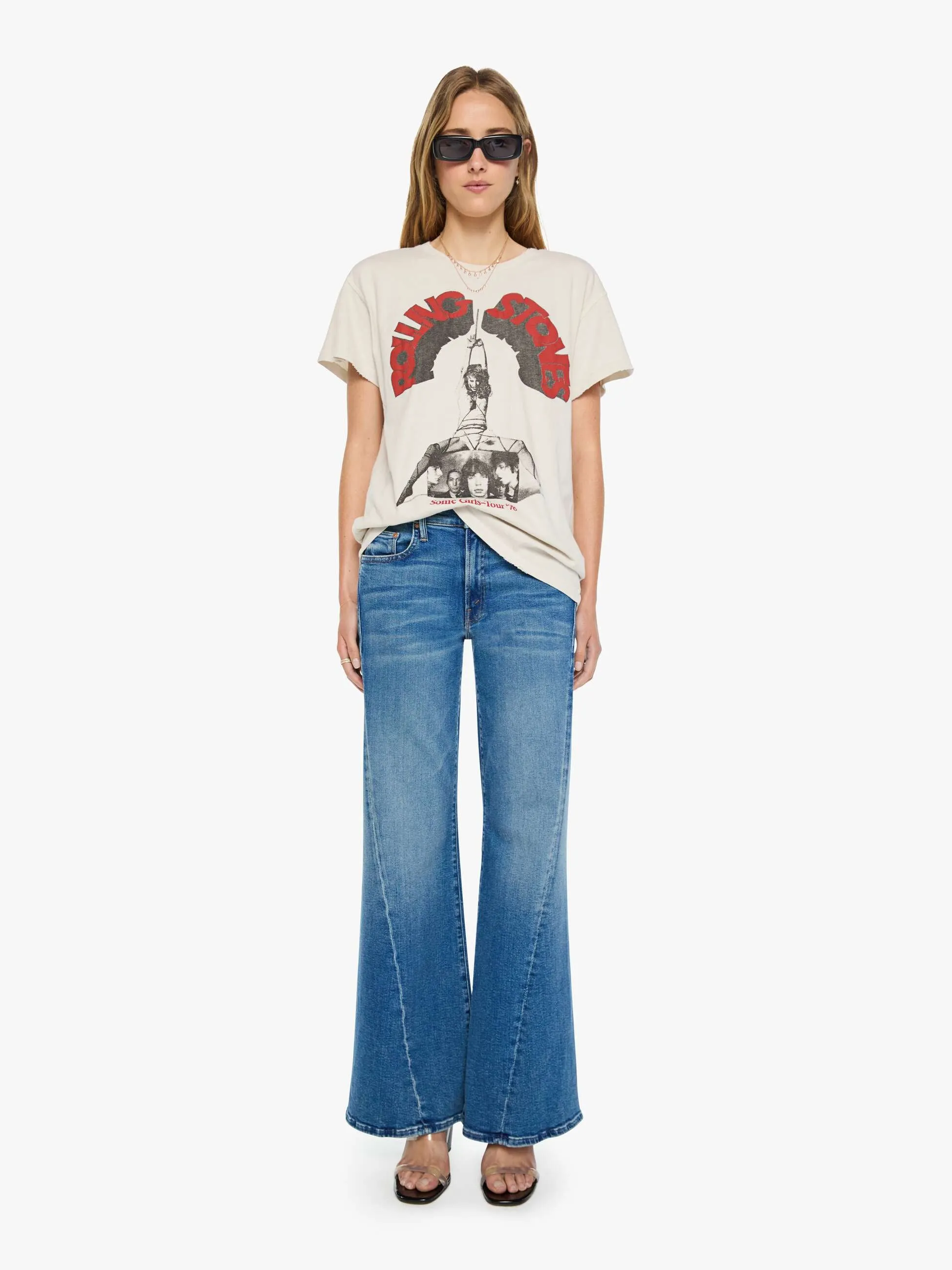 MadeWorn Rolling Stones Tee - Vintage White sold by MOTHER product image thumbnail 4