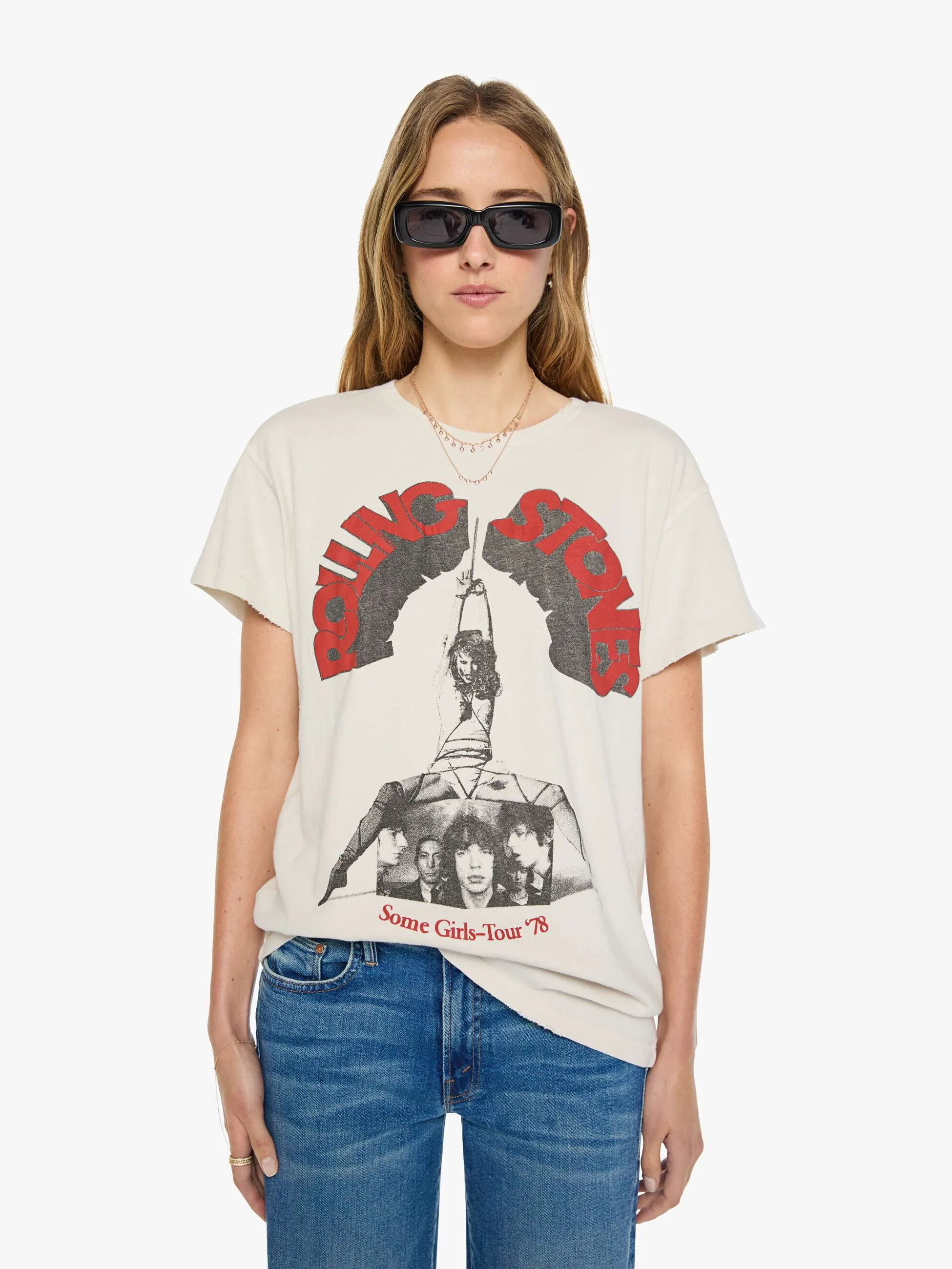 MadeWorn Rolling Stones Tee - Vintage White sold by MOTHER