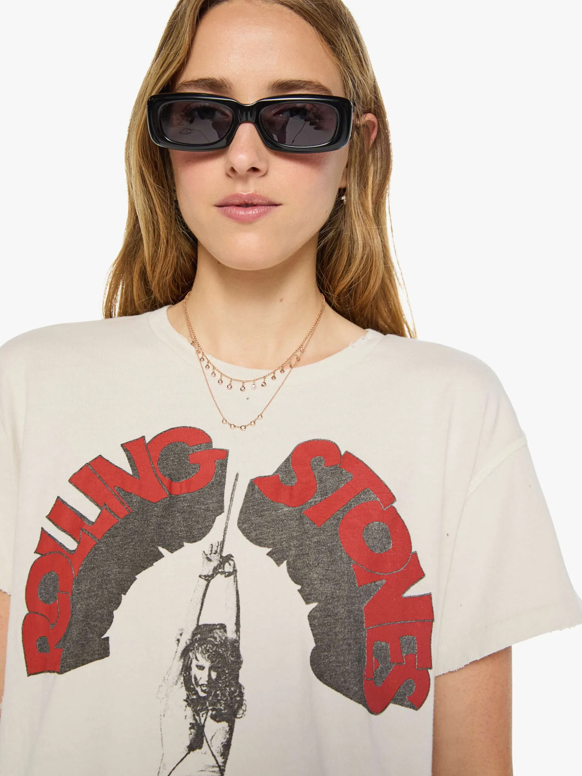 MadeWorn Rolling Stones Tee - Vintage White sold by MOTHER product image thumbnail 5