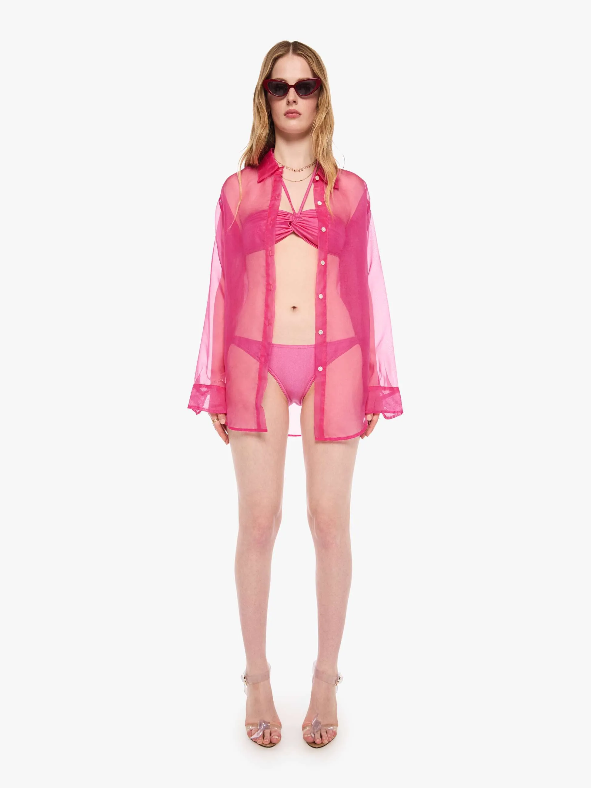SPRWMN Oversized Shirt - Hot Pink sold by MOTHER product image thumbnail 5