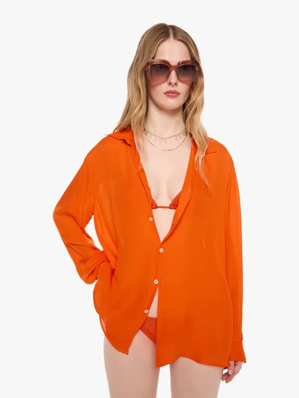 SPRWMN Mara Button Up - Orange made by SPRWMN